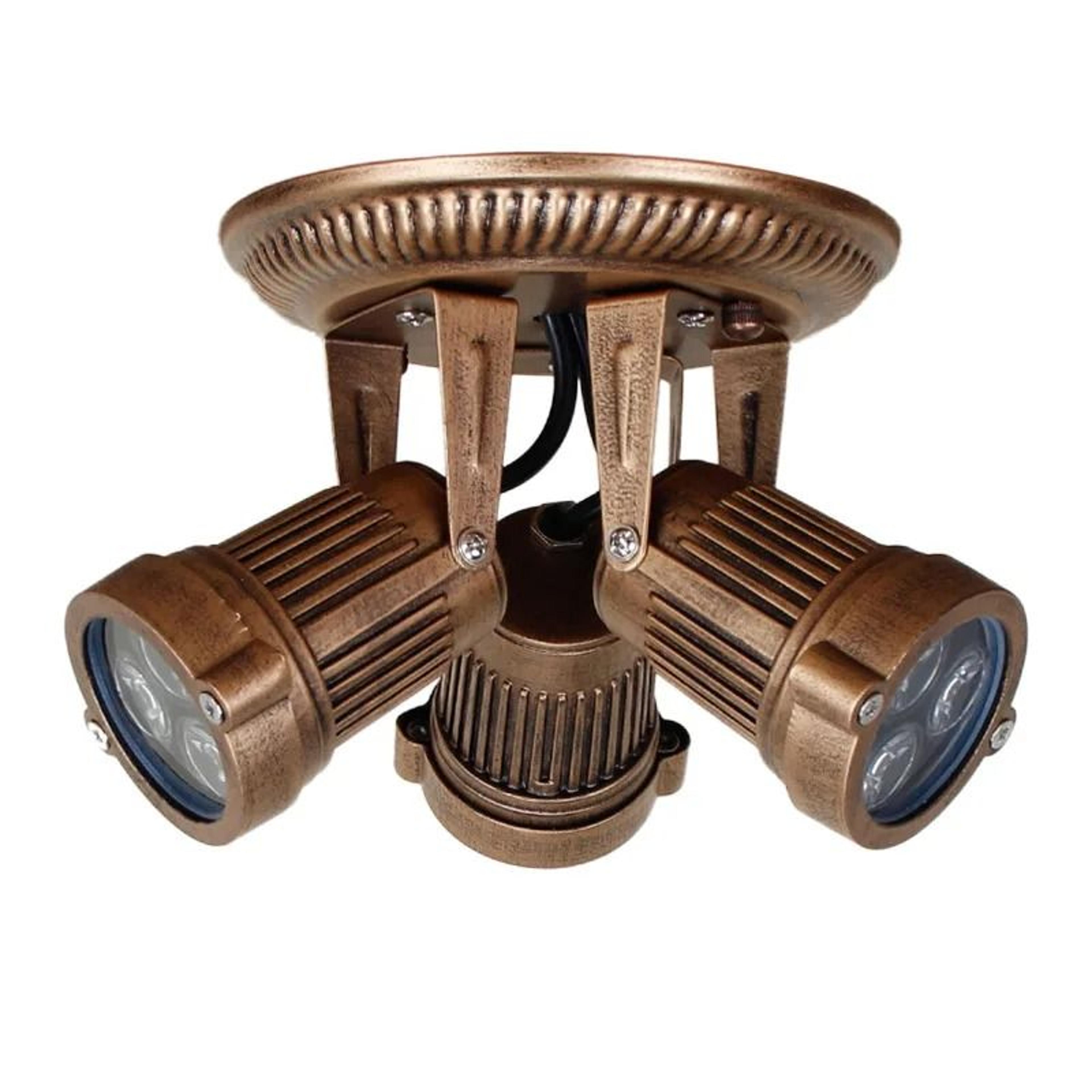 antique bronze multi head waterproof led spotlight european retro surface mounted luminaire