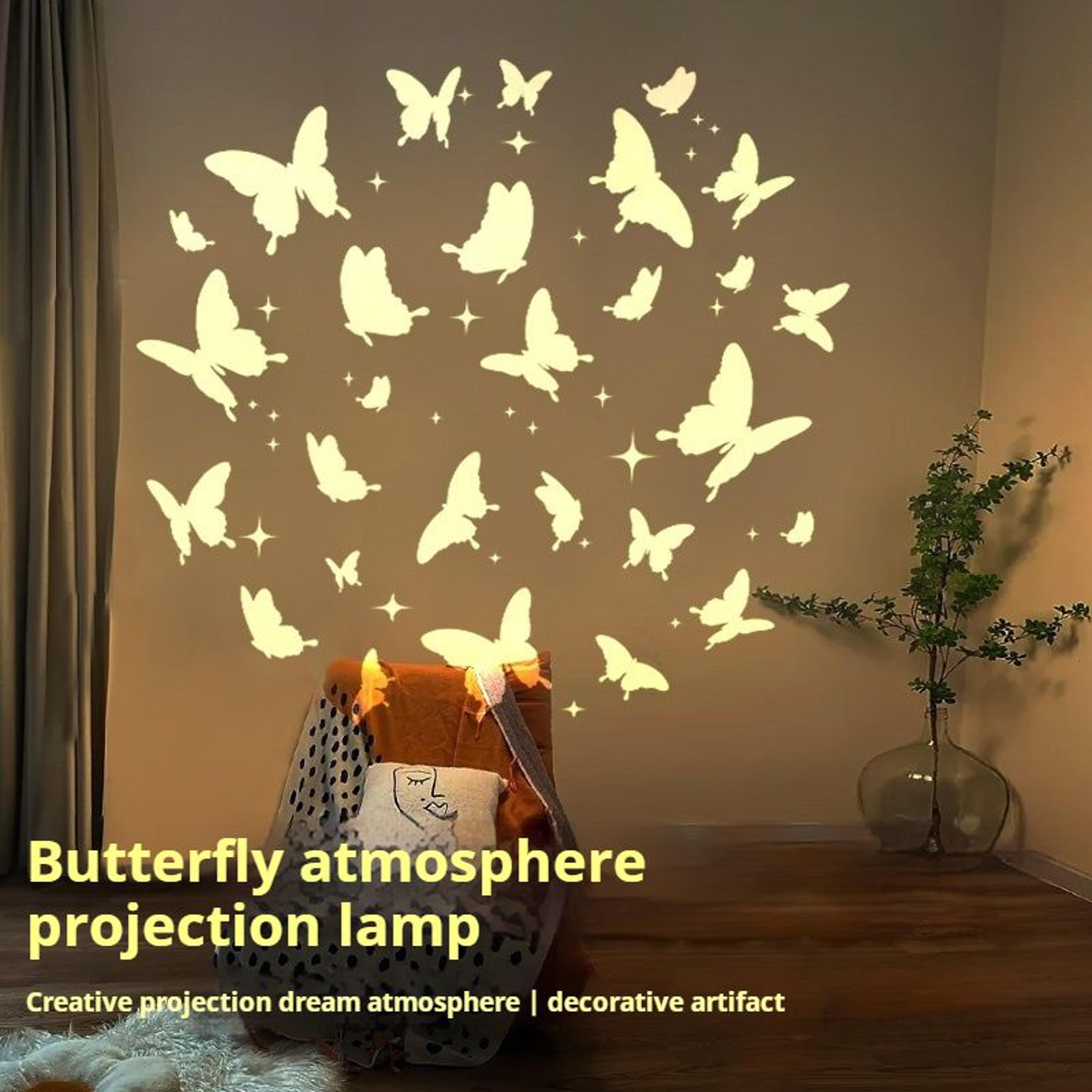 dream butterfly animation projector lamp decorative pattern spotlight creative effect luminaire