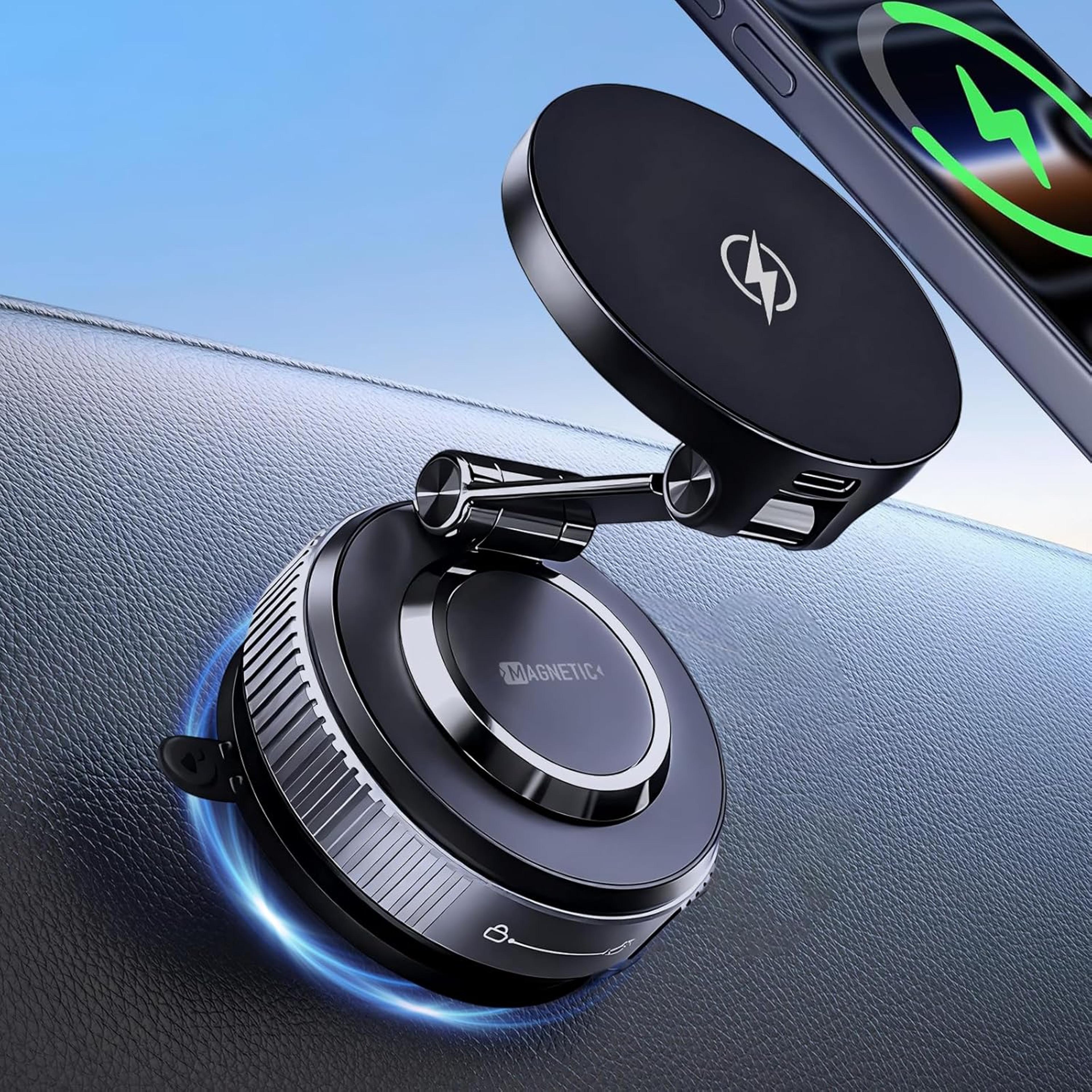 MagSafe Car Charger Magnetic Wireless Charging Mount With 360 Rotation Suction Holder 1