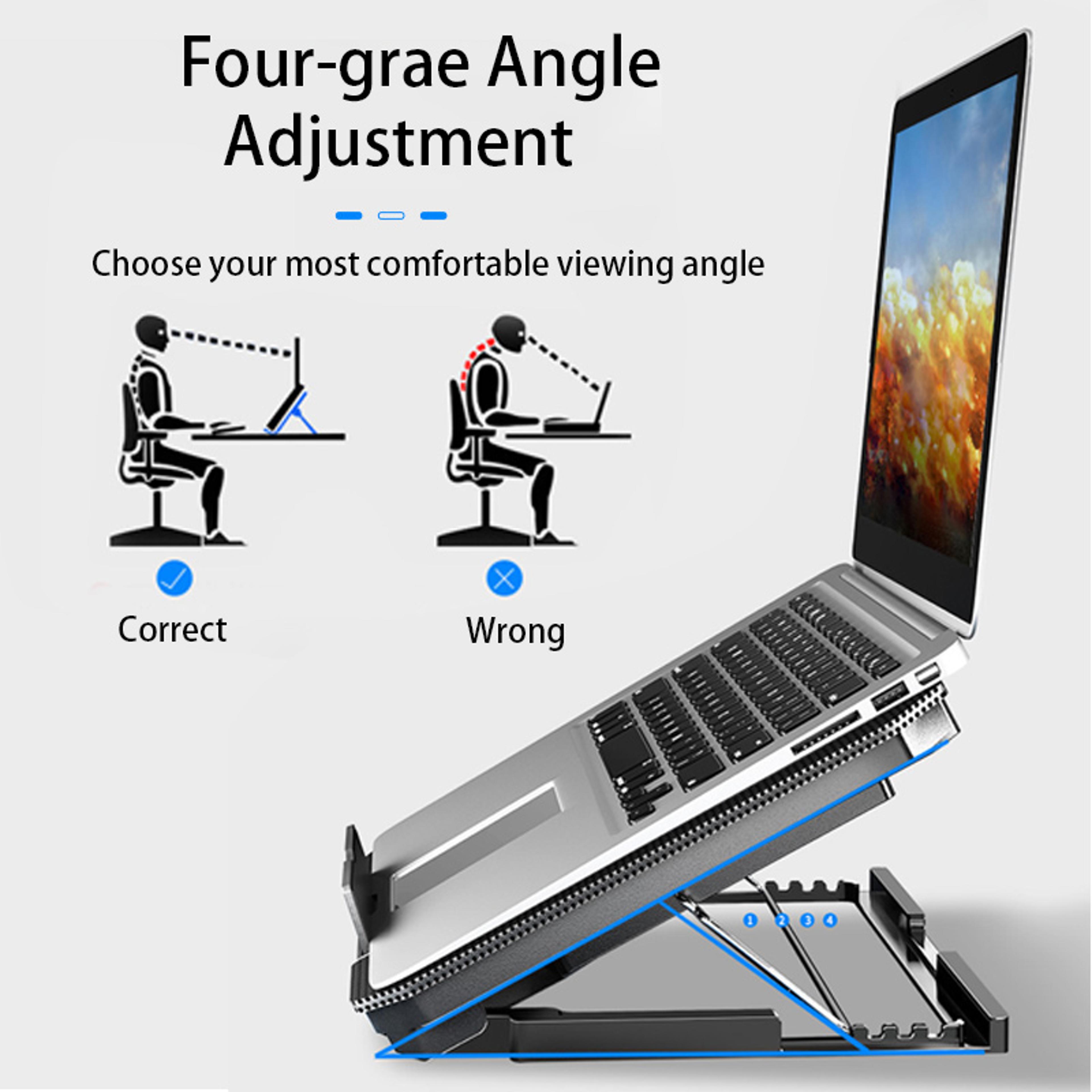 Gaming Laptop Cooling Pad Stand For Notebooks With Adjustable Silent Fan Speed And Dual USB Ports 4