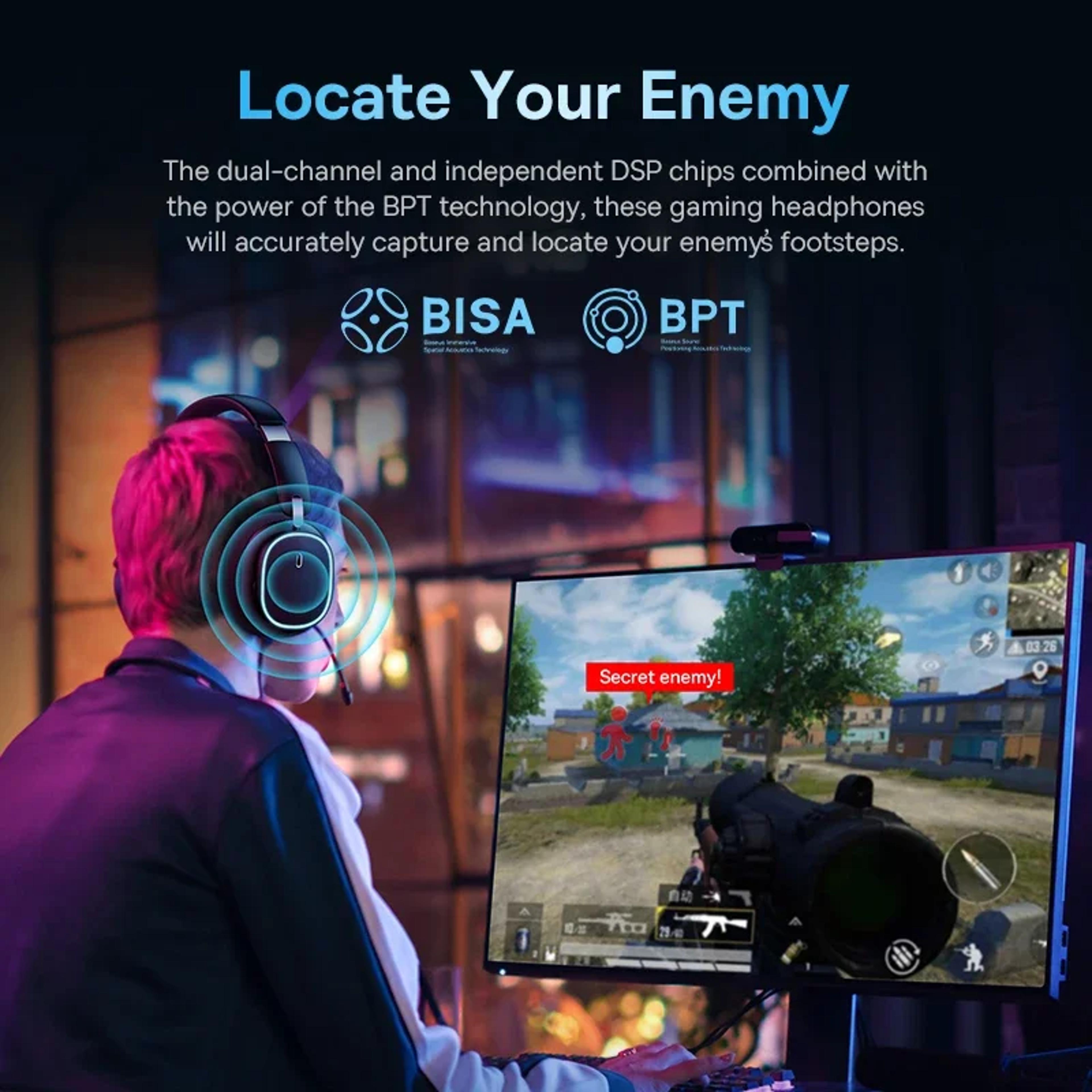 Gaming Wireless Headset With Mic Bluetooth RGB Audio Headphones 2