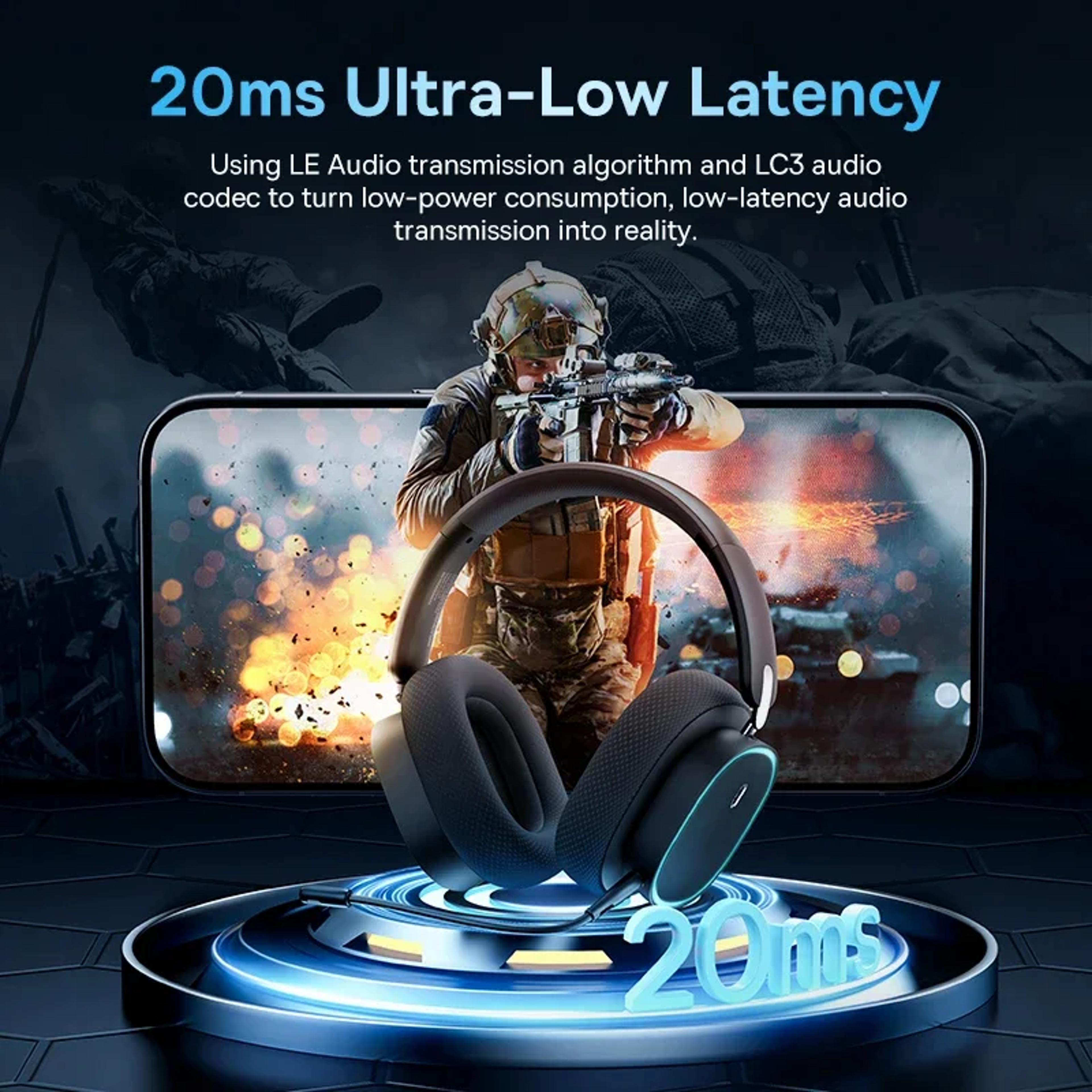Gaming Wireless Headset With Mic Bluetooth RGB Audio Headphones 3