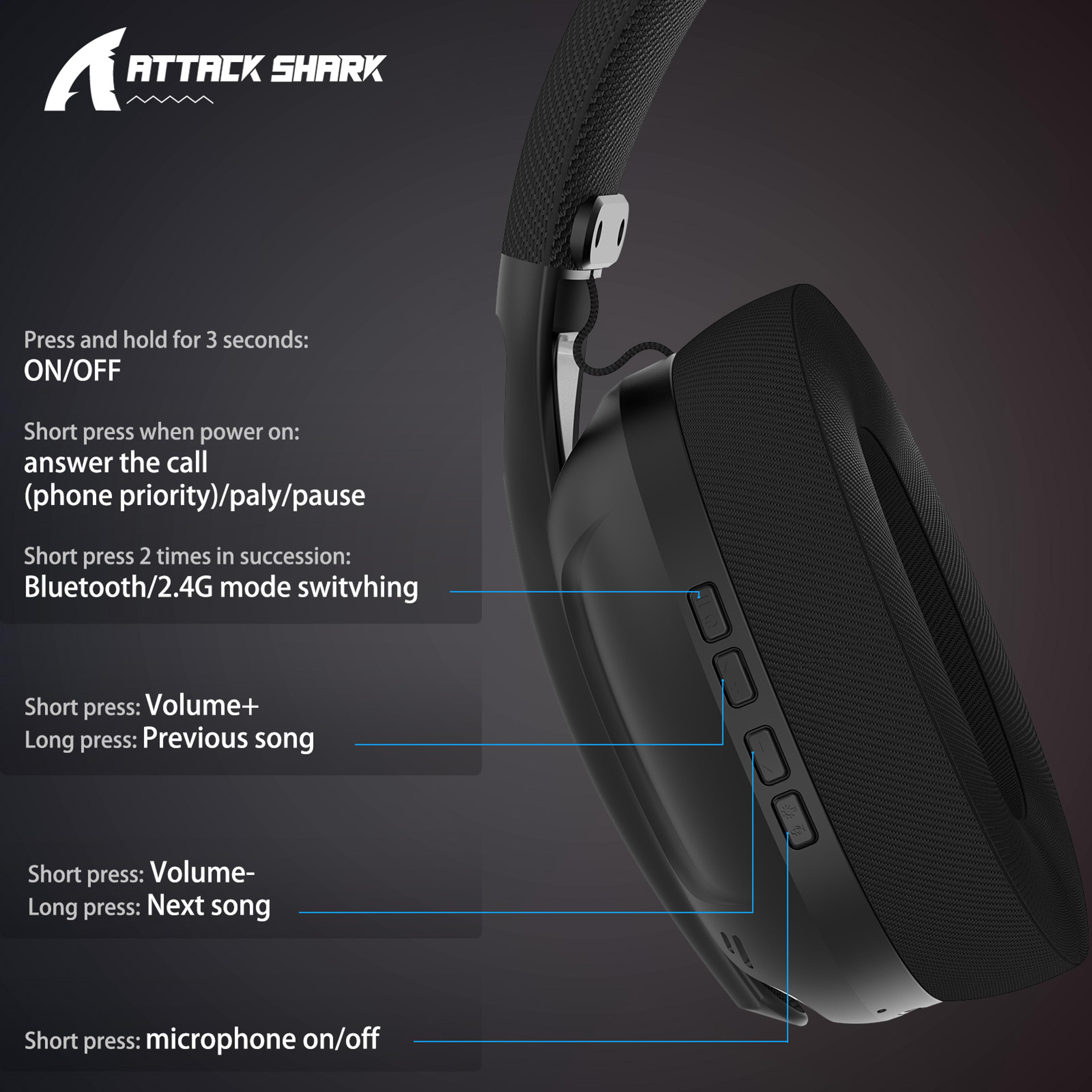 Ultra Light Wireless Gaming Headset With Detachable Microphone 6