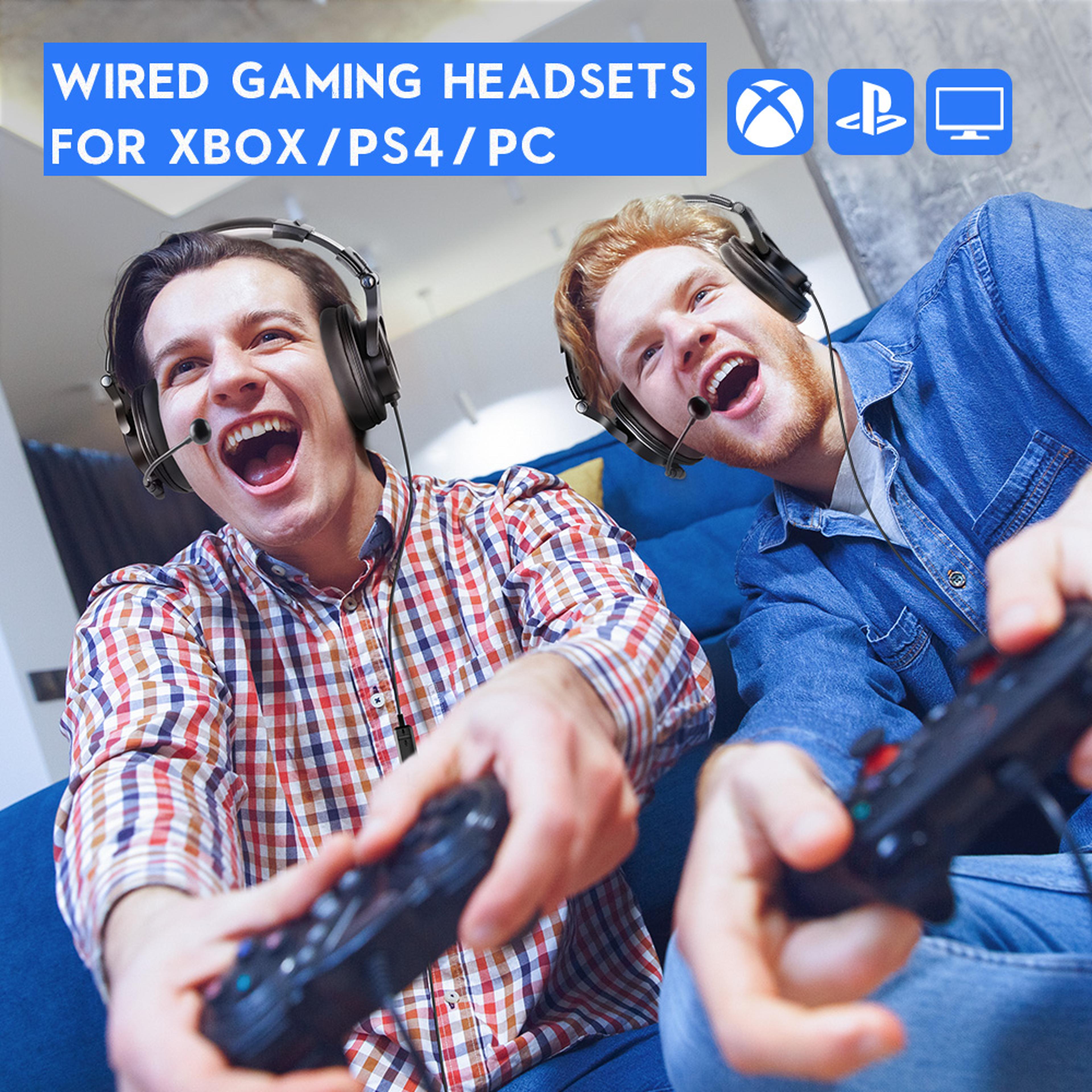 Wired Gaming Headset With Detachable Mic For PC Xbox 5