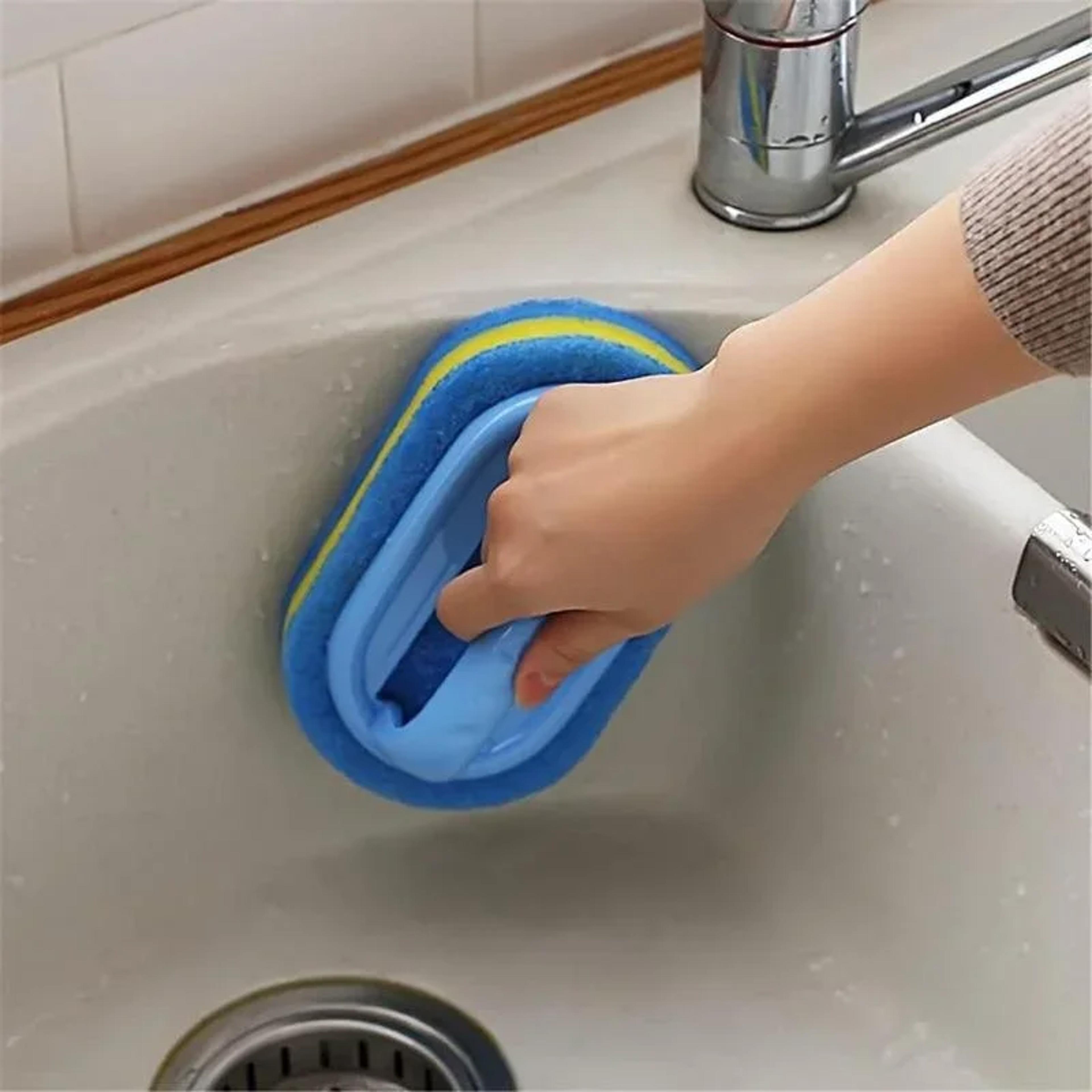 Easy Grip Sponge Cleaning Brush For Bathtub Tile Kitchen And Bathroom 5