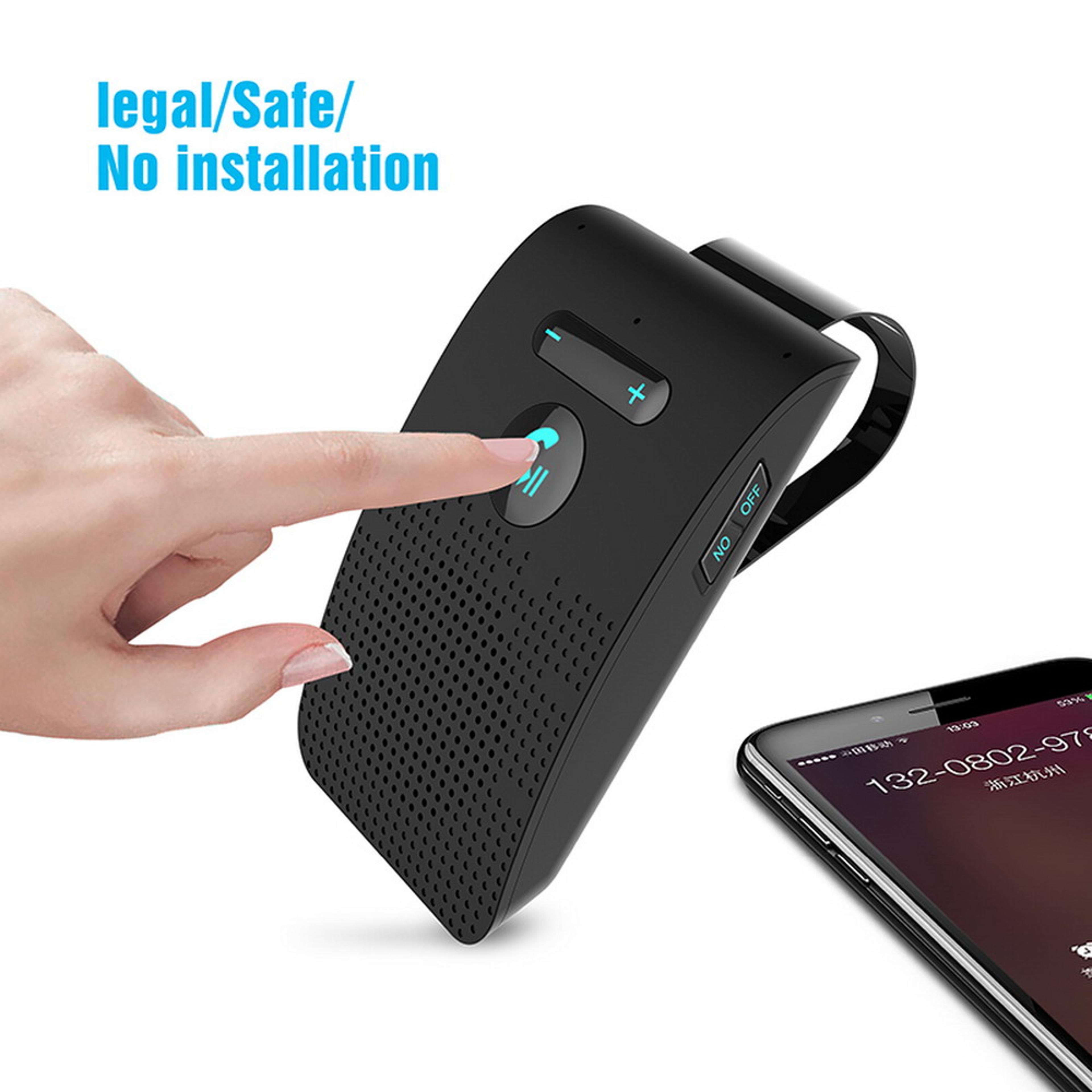 Dual Mic Bluetooth Car Speakerphone Sun Visor Handsfree Kit 1
