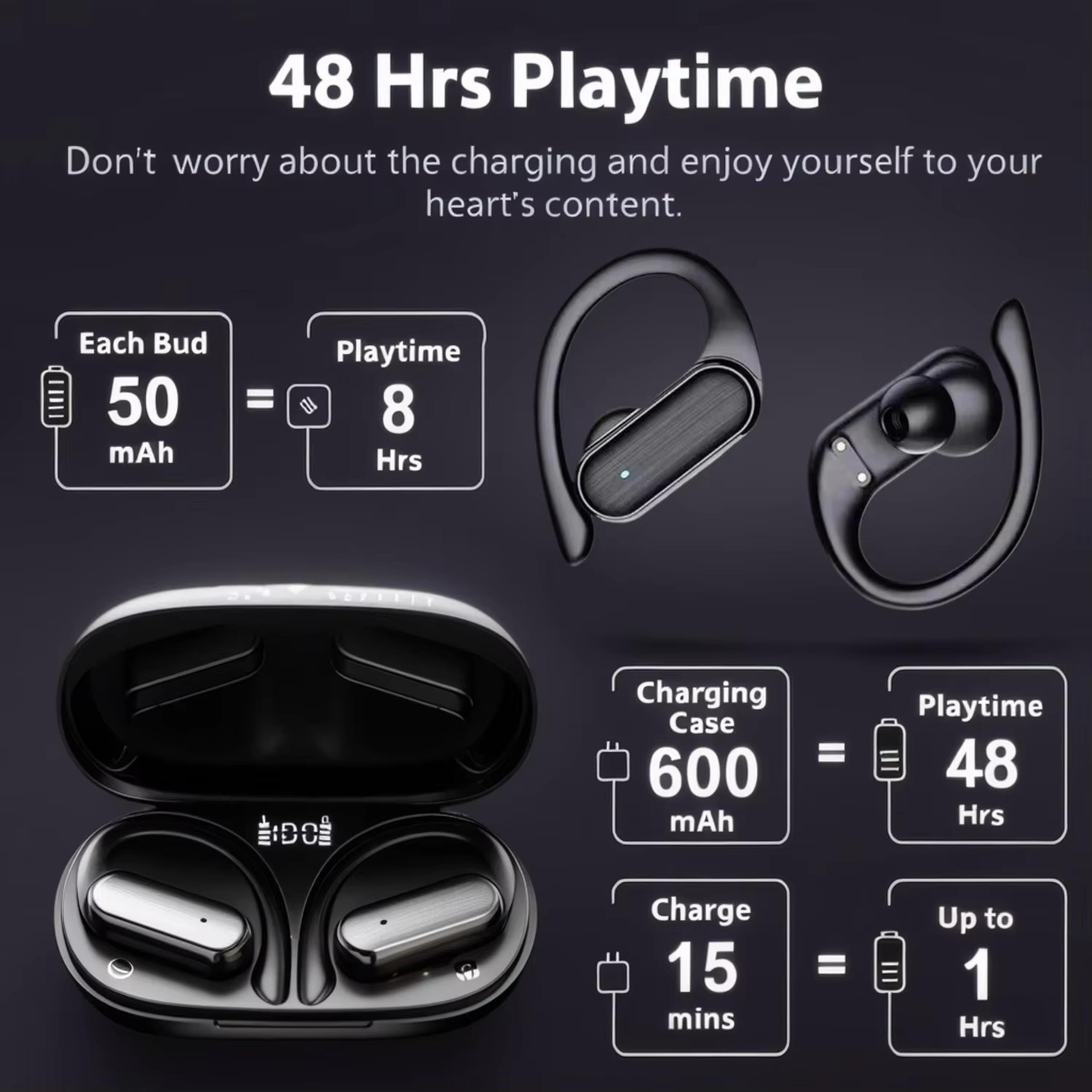 Mini Wireless Bluetooth Earbuds With Touch Control HD Stereo Sound And LED Light 3