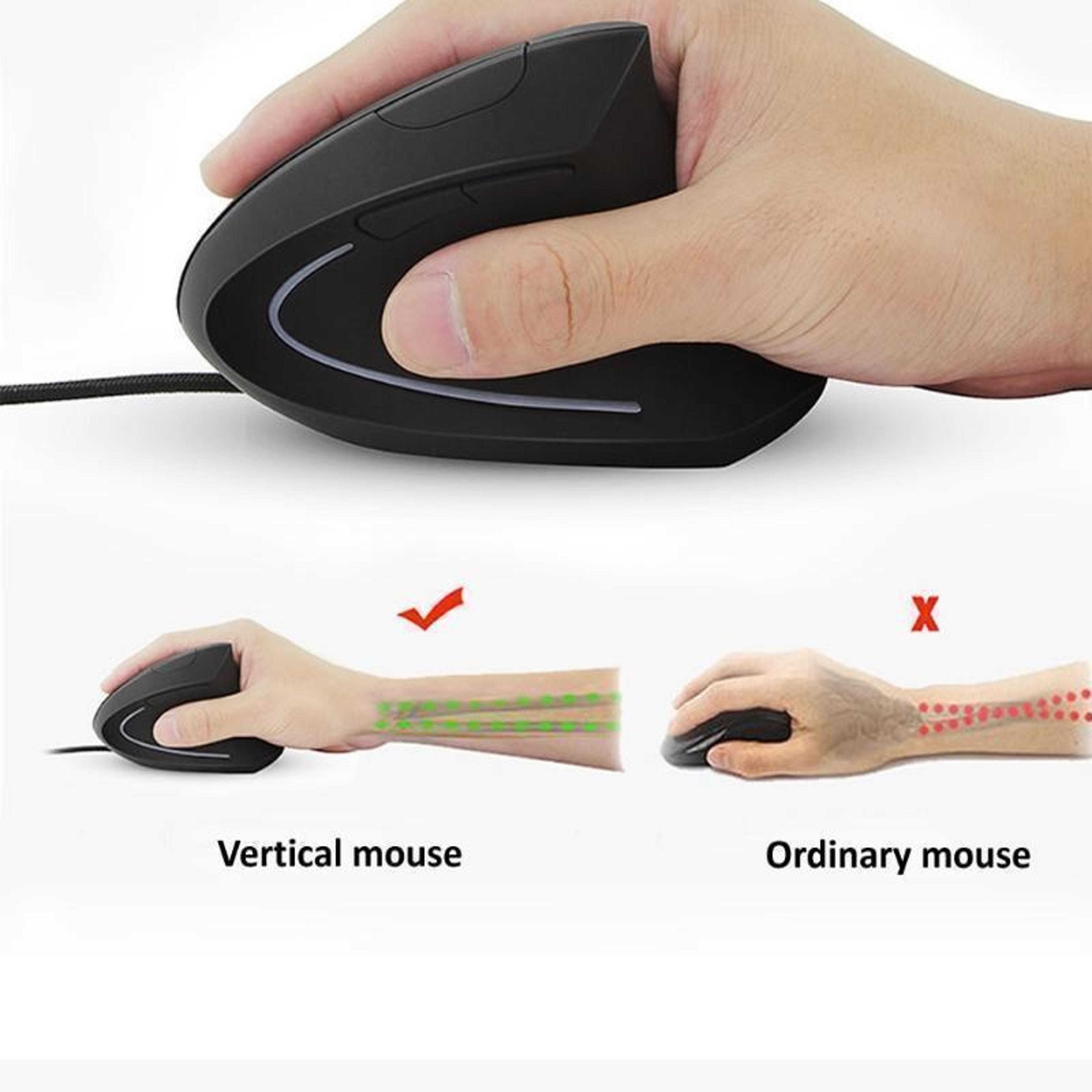 Ergonomic Vertical RGB Gaming Mouse Wired USB Wrist Support Mouse 4