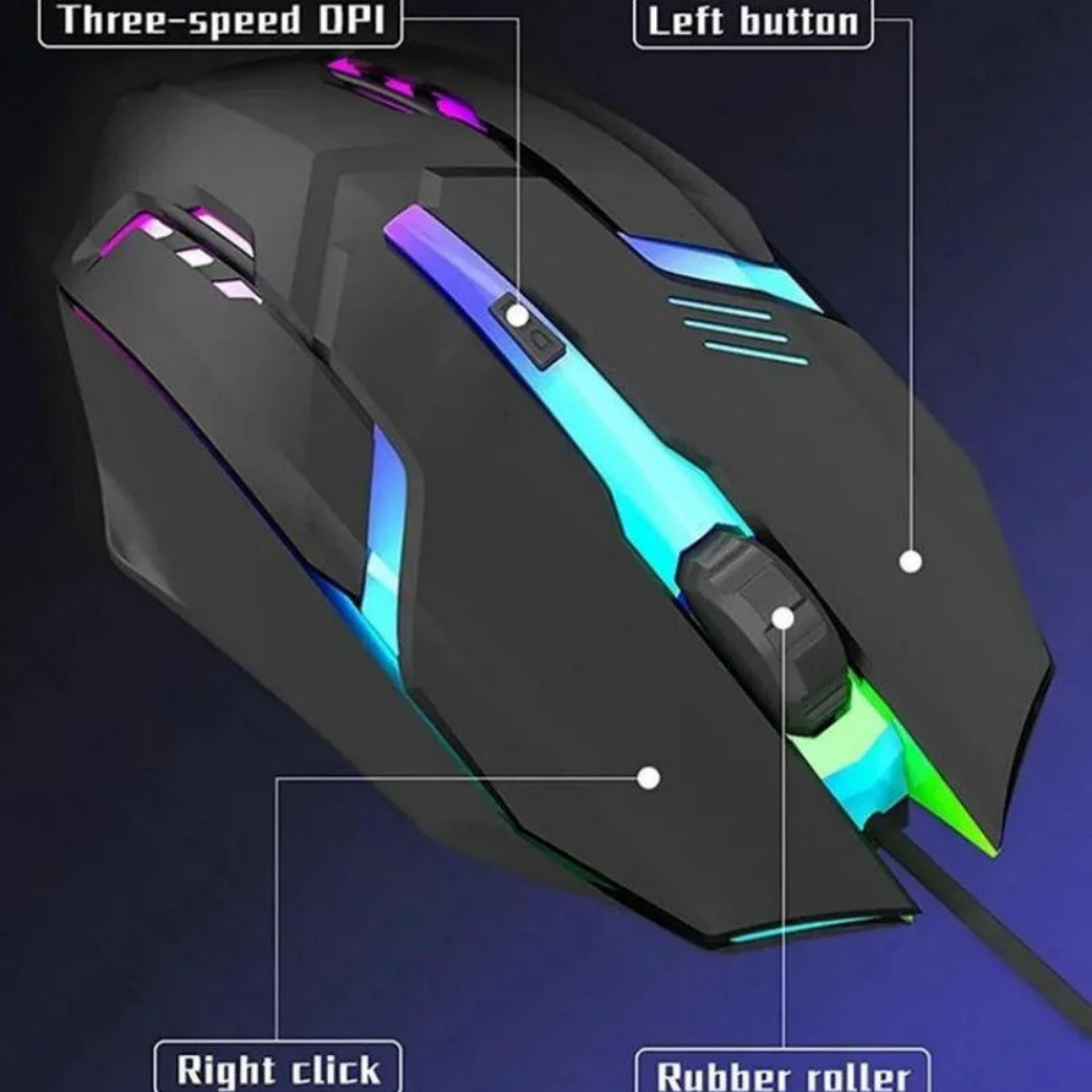 USB Wired Gaming Mouse With RGB Breathing Light Optical Sensor For PC Laptop Office And Home Use 1