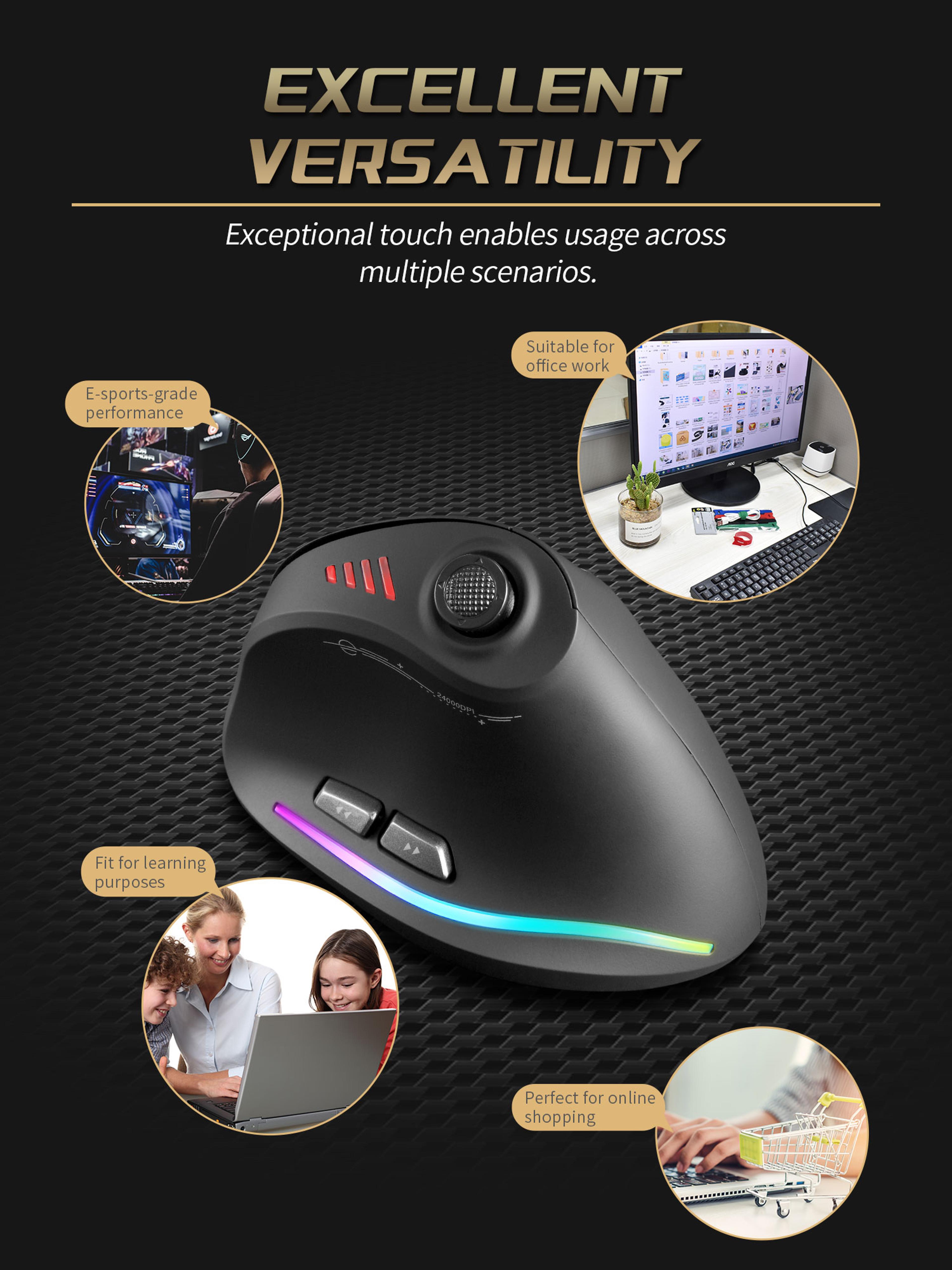 Ergonomic Wireless Gaming Mouse Programmable Bluetooth Mouse 6