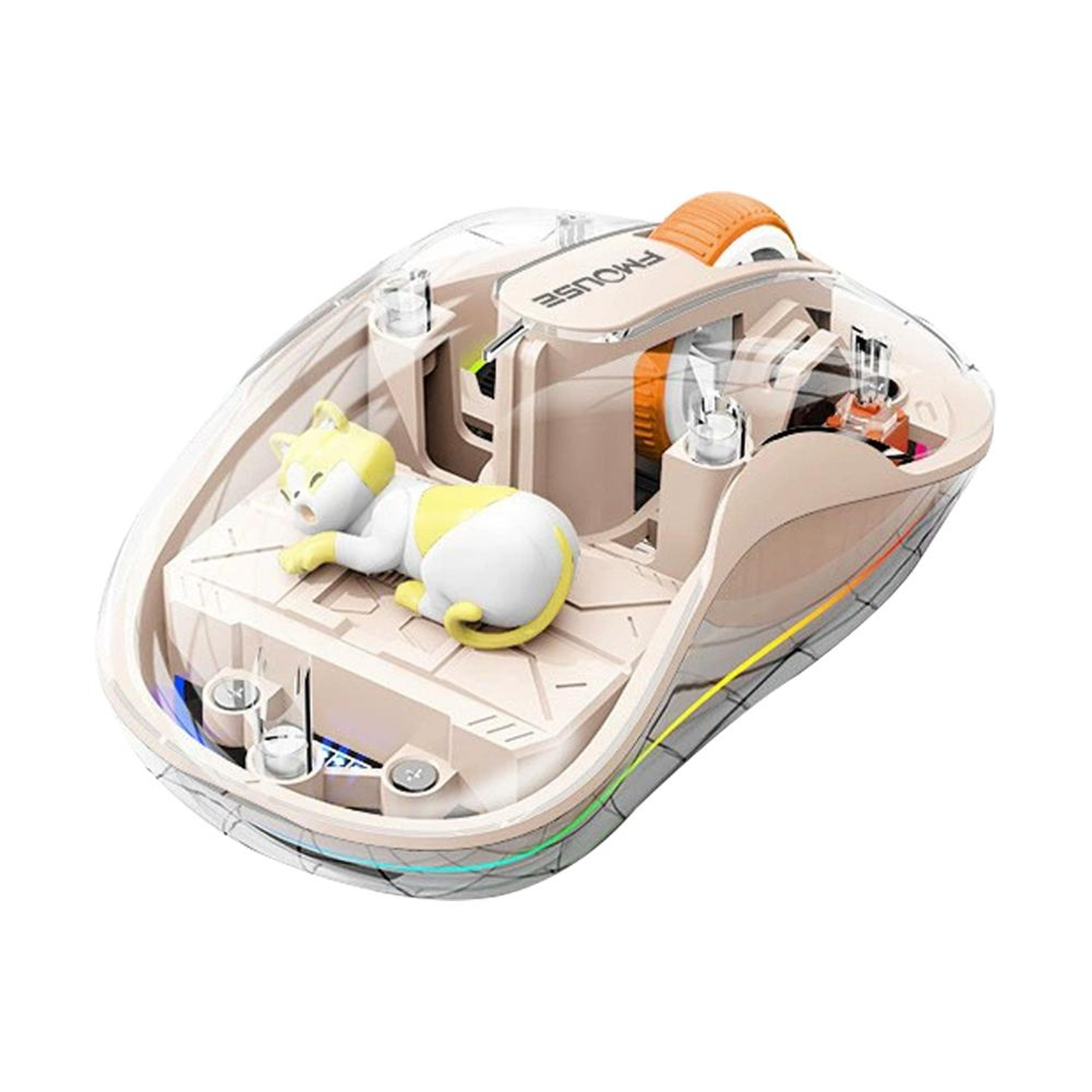 Cute Wireless Bluetooth Mouse With Rechargeable Three Mode Charging For Laptop And Tablet 2
