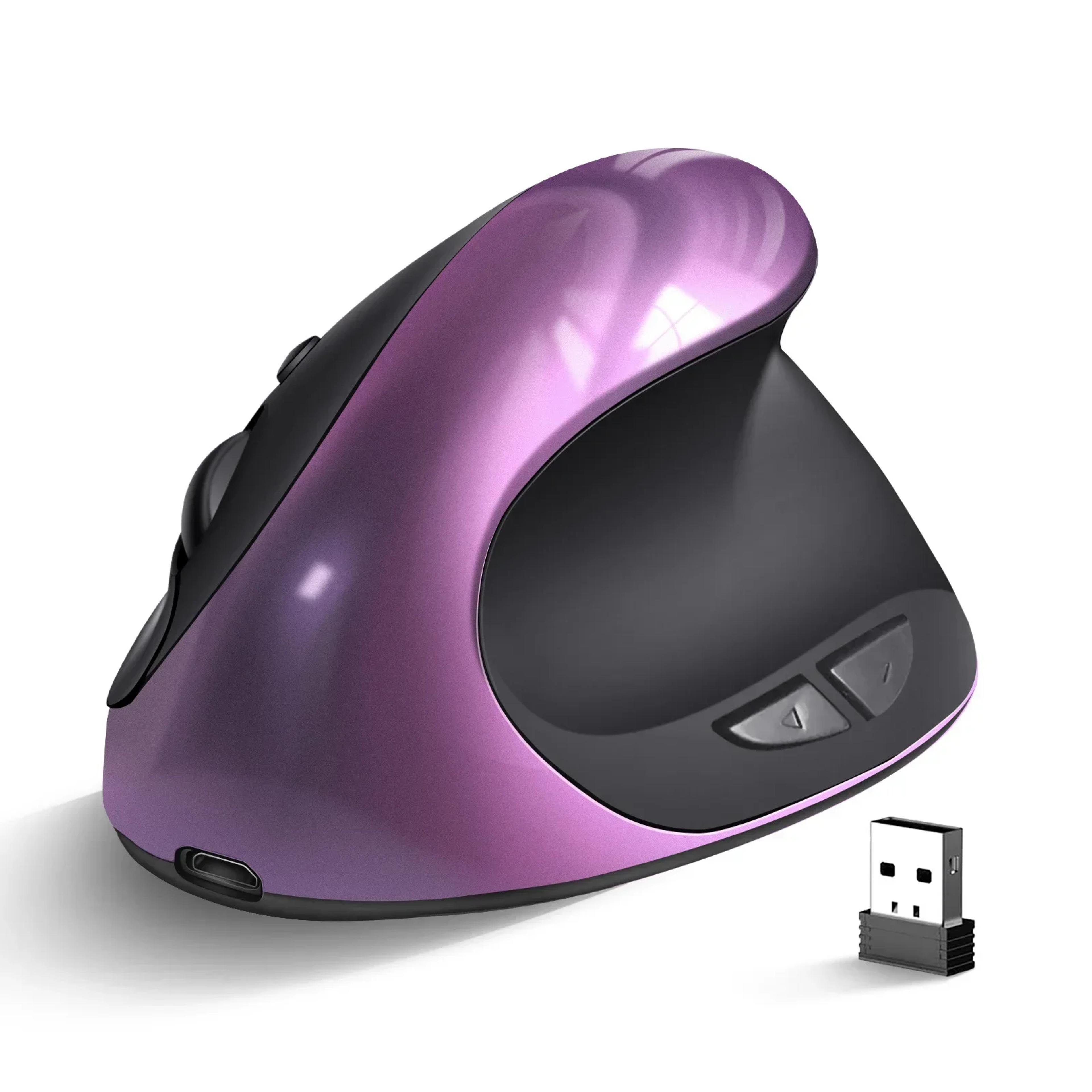Rechargeable Ergonomic Wireless Mouse Vertical Mouse With Buttons For PC Laptop Office 3