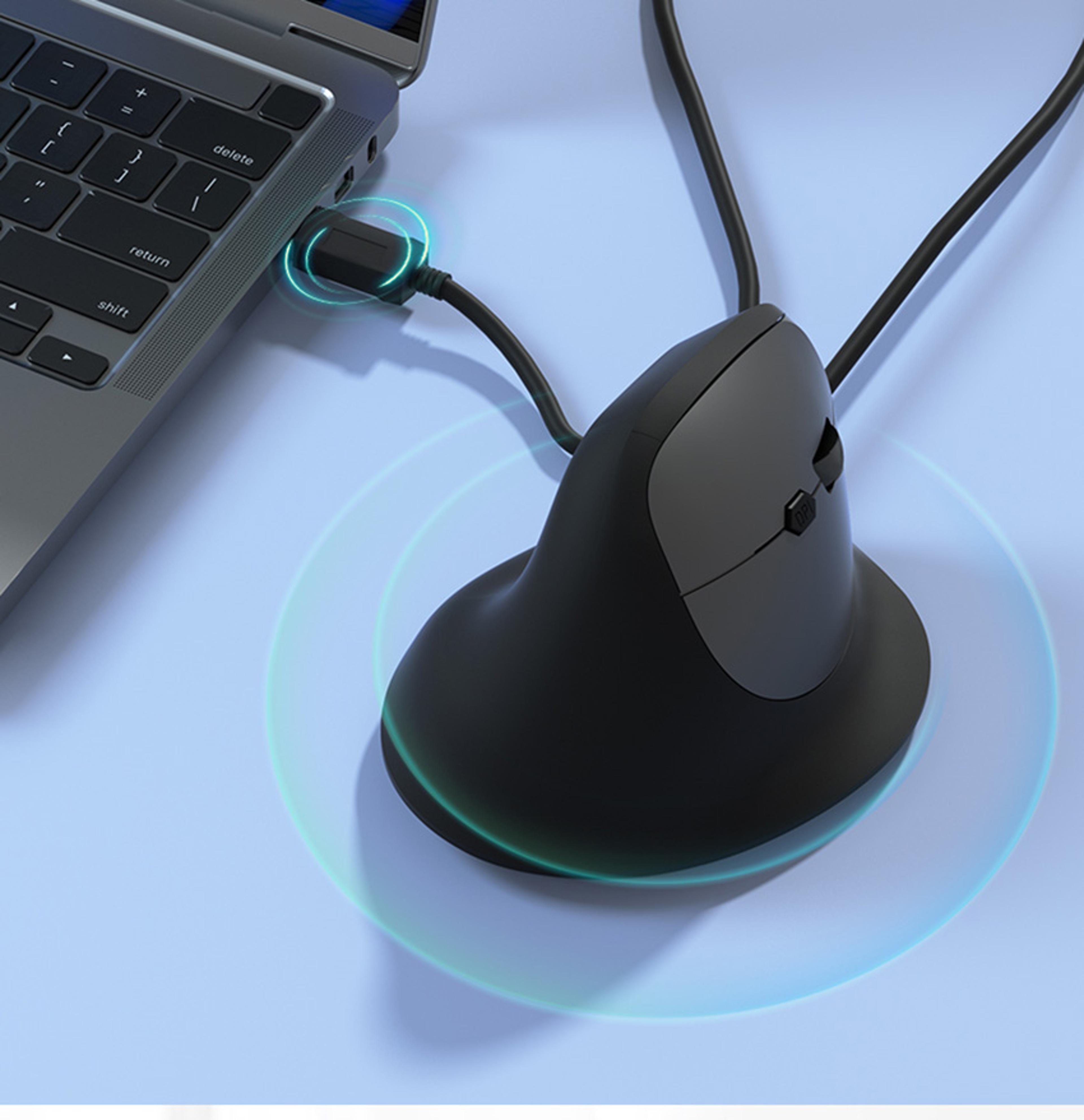 Ergonomic Vertical Mouse Wired RGB Gaming Mouse DPI For PC Laptop 1
