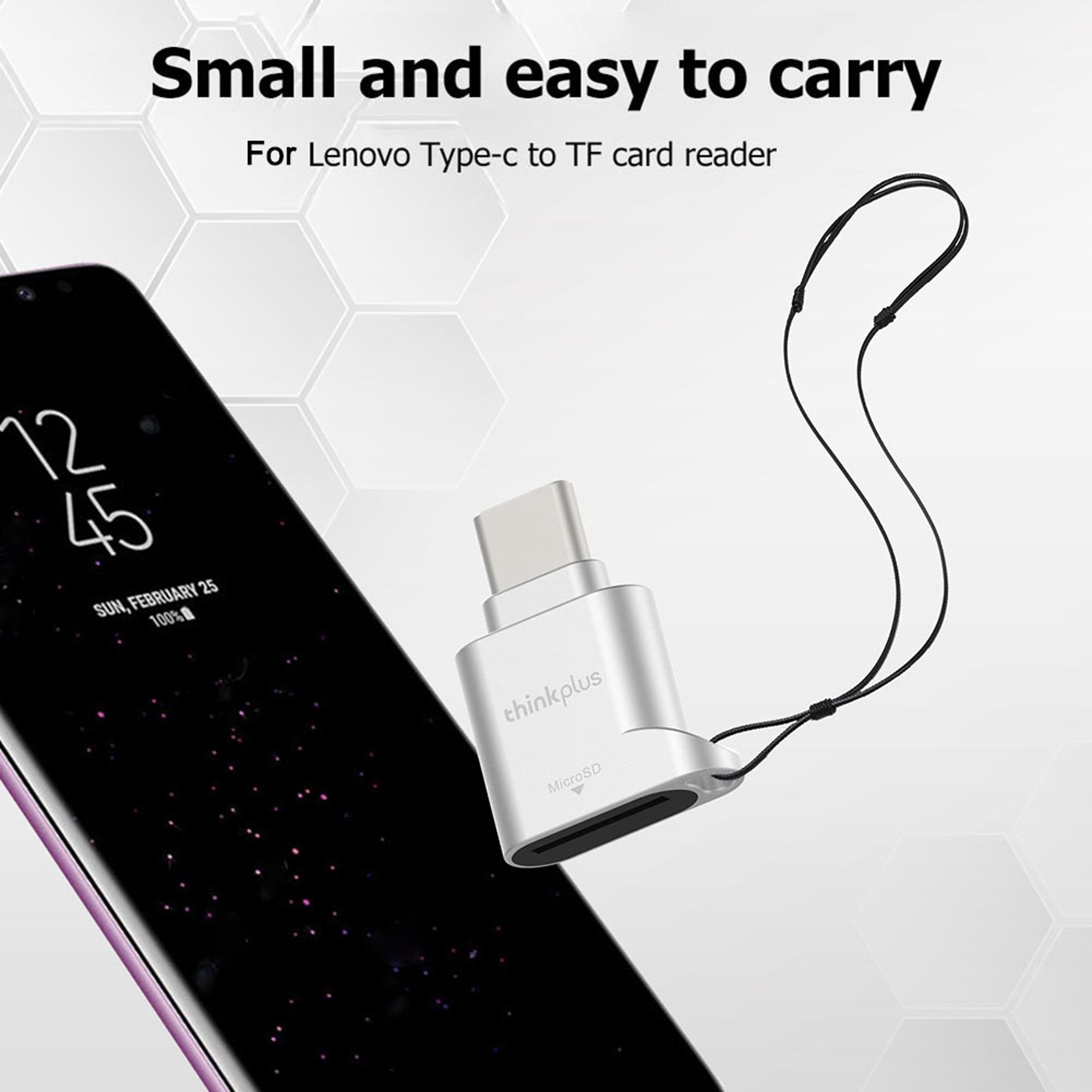 USB C Micro SD Card Reader Mini Metal Type C TF Adapter 4