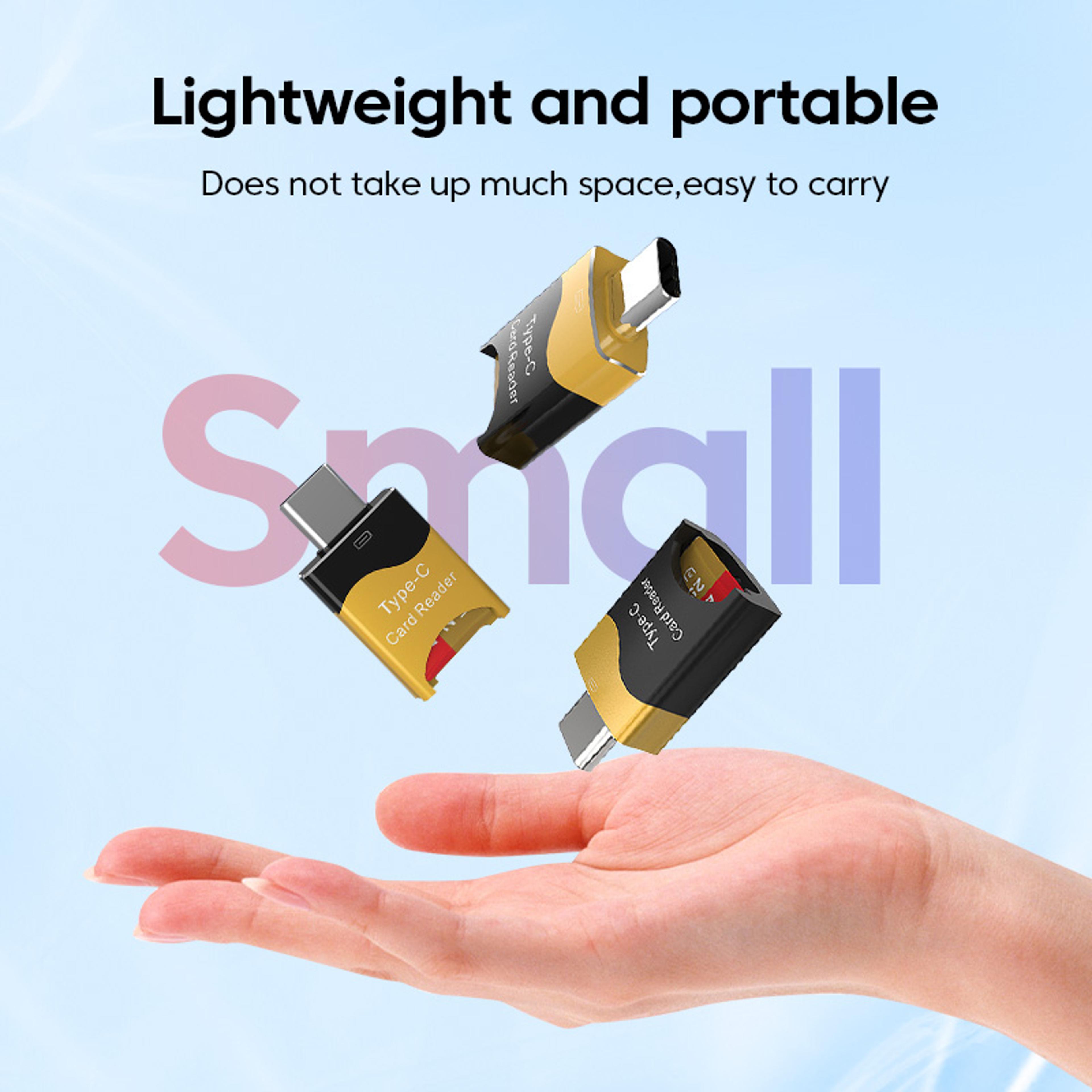 Mini USB C Card Reader For Micro SD TF Cards OTG Memory Adapter For Phone Laptop 5