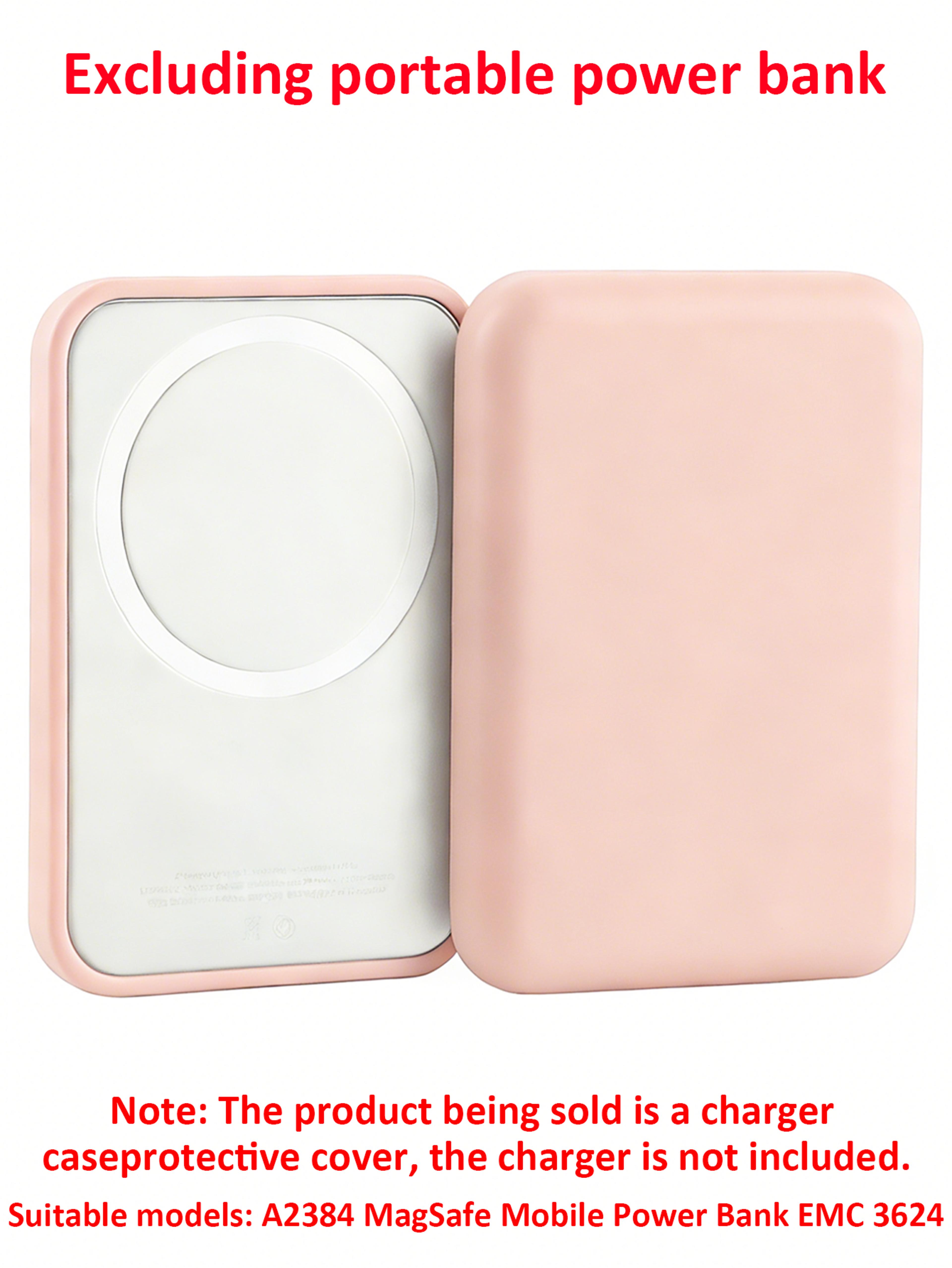 Pink TPU MagSafe Battery Pack Case Protective Cover For Apple Wireless Power Bank 6