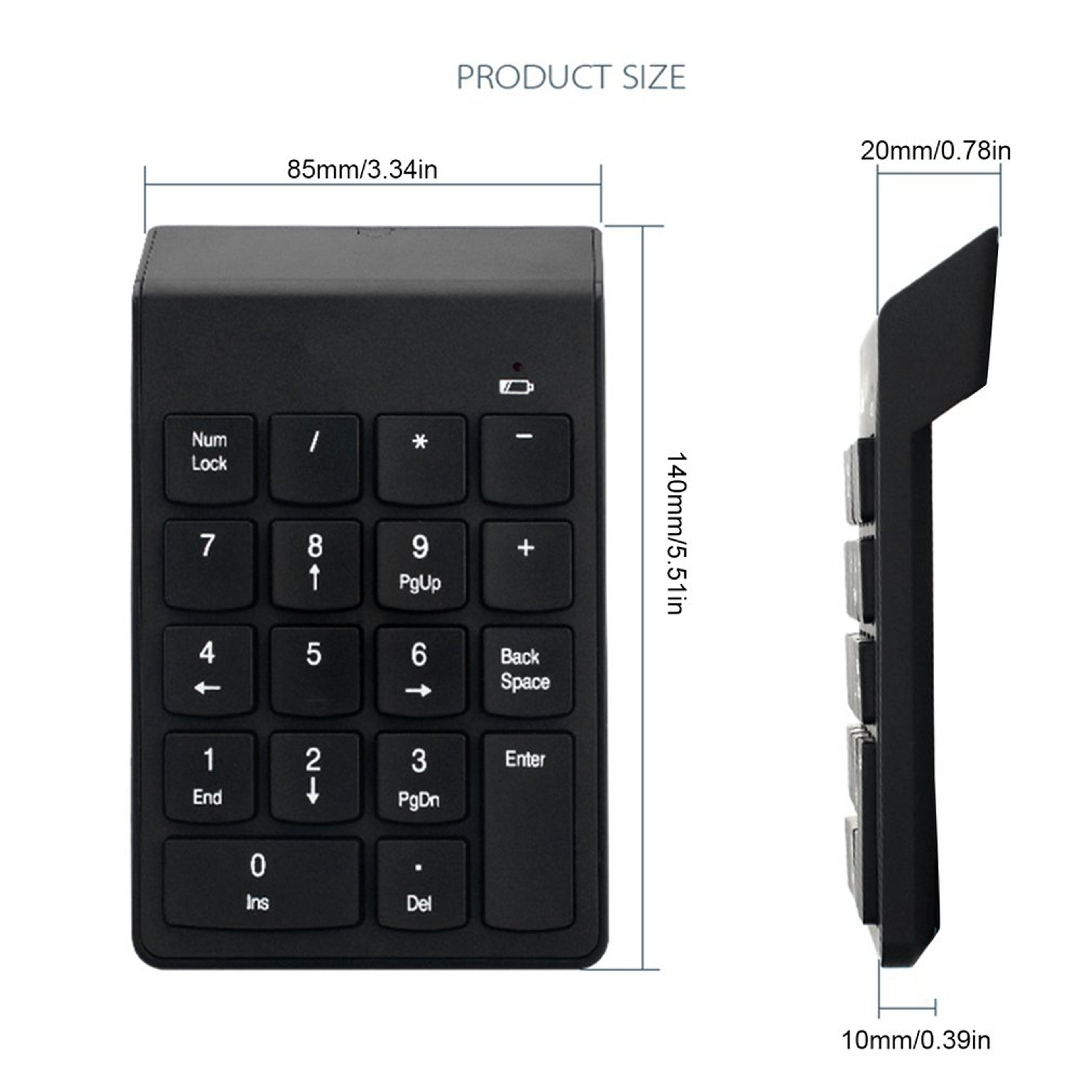 Key Wireless Numeric Keypad 24G Mini Number Pad For Laptop Accounting And Finance 5