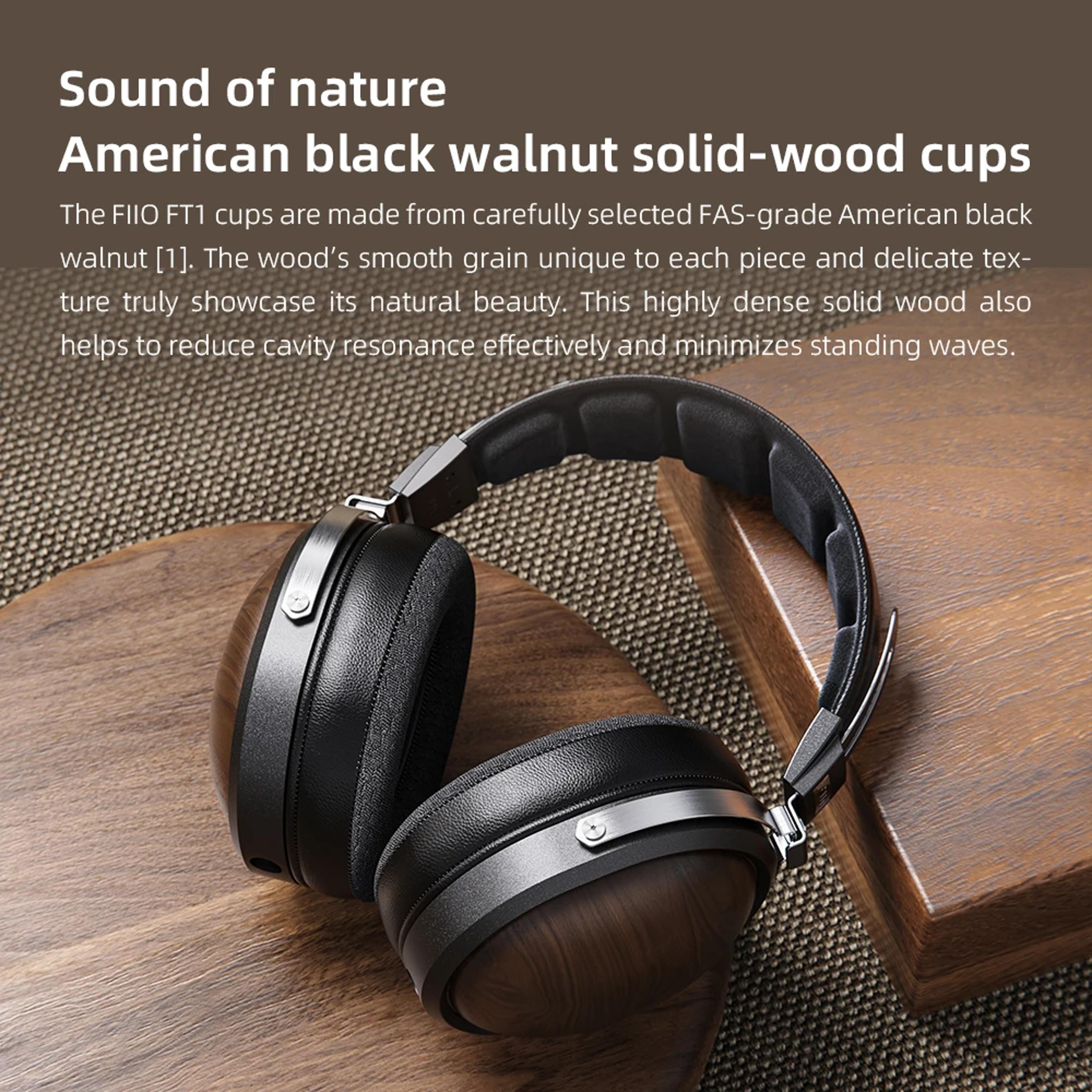 Walnut HiFi Closed Back Wired Over Ear Headphones 3