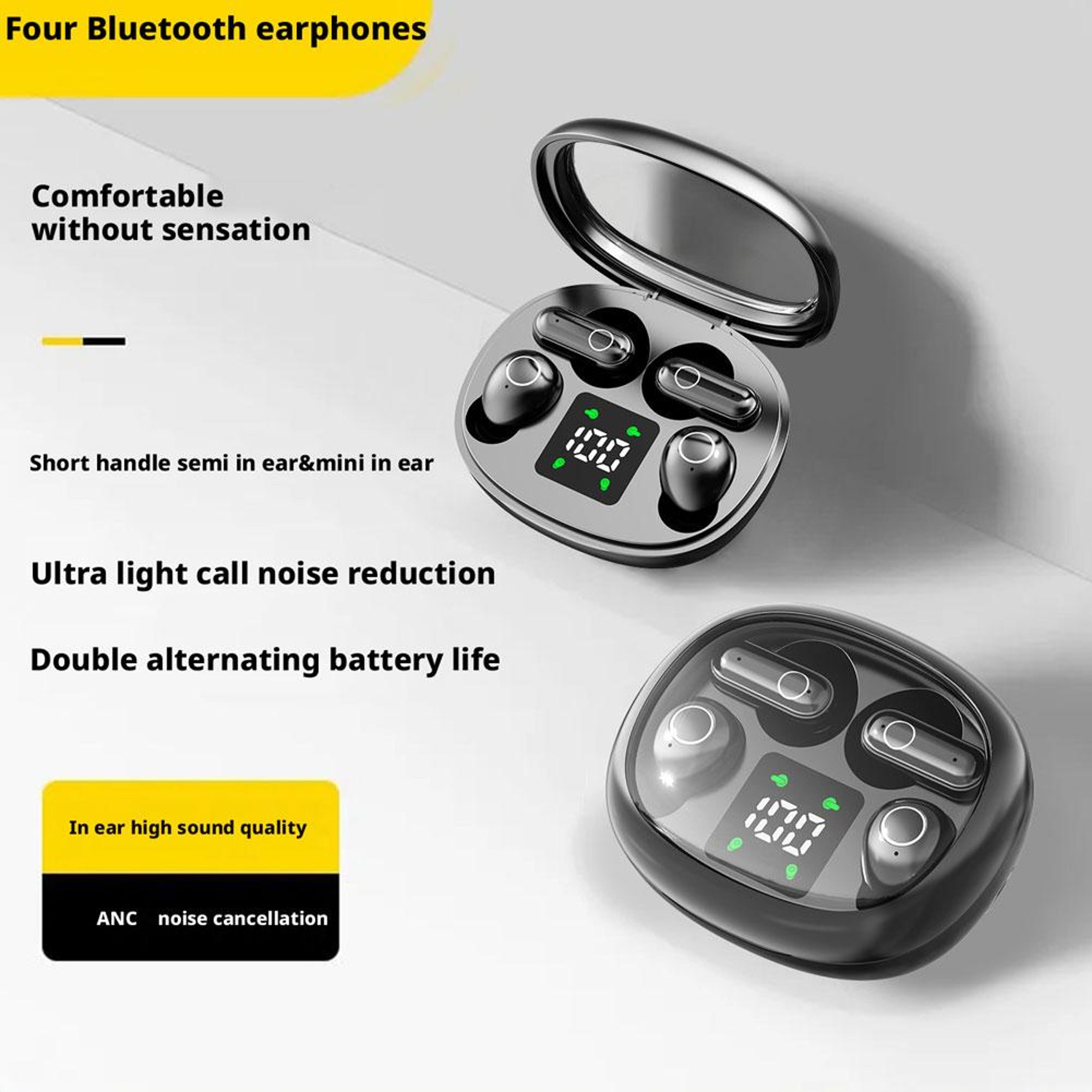 Mini Wireless Earbuds Bluetooth Hidden Sports Earphones 1