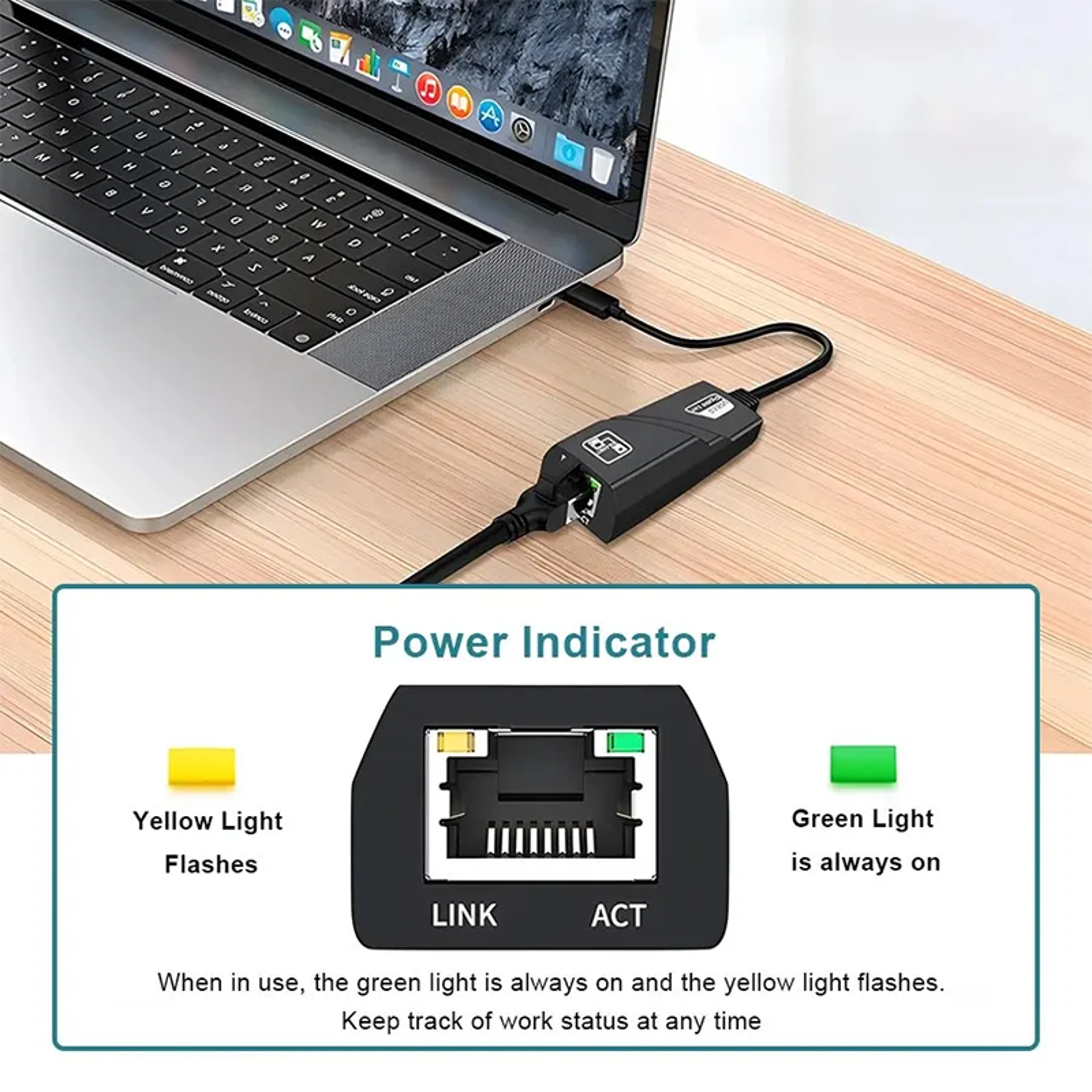 Gigabit USB USB C To Ethernet Adapter 5
