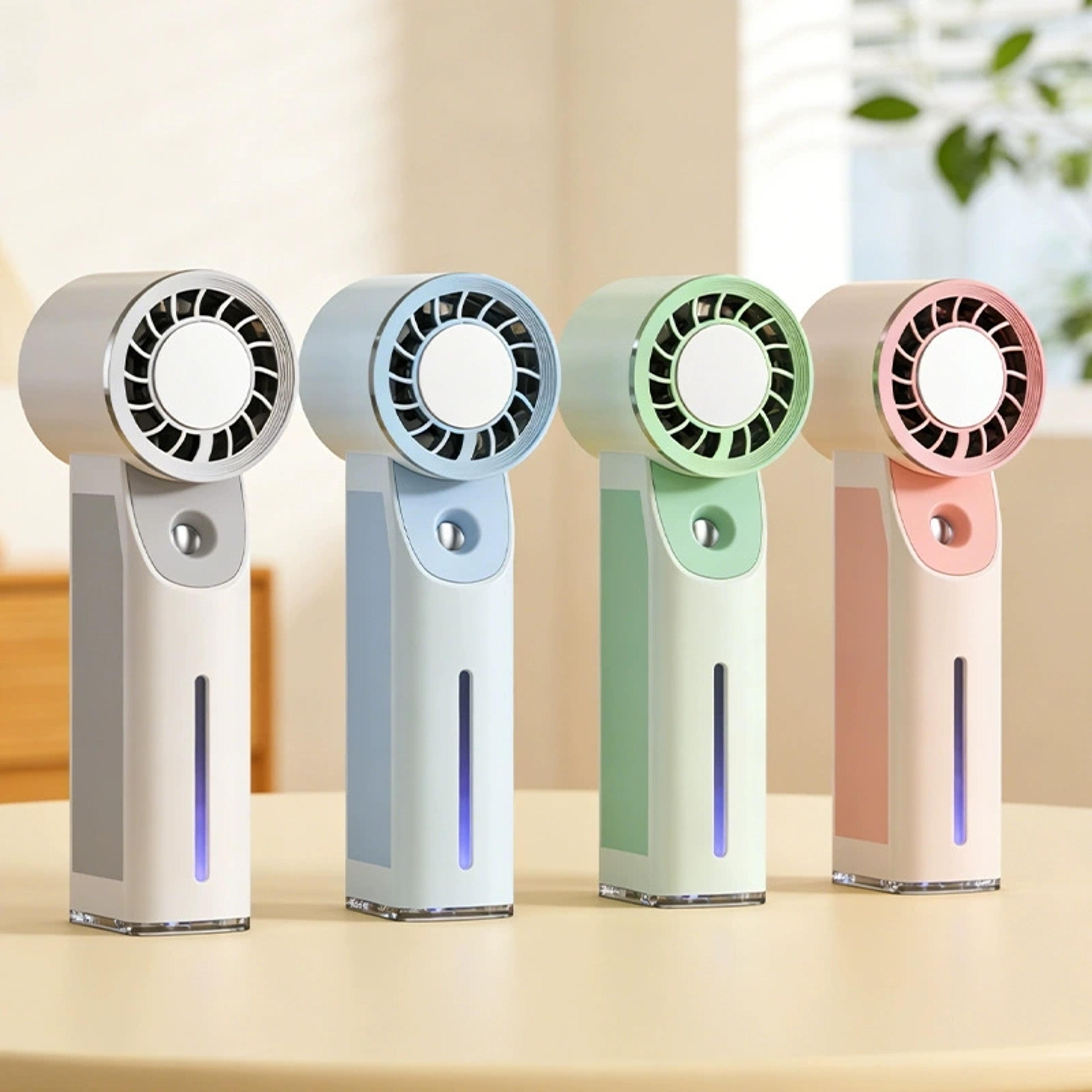 Portable Misting Fan USB Rechargeable Handheld Personal Cooling Fan 6