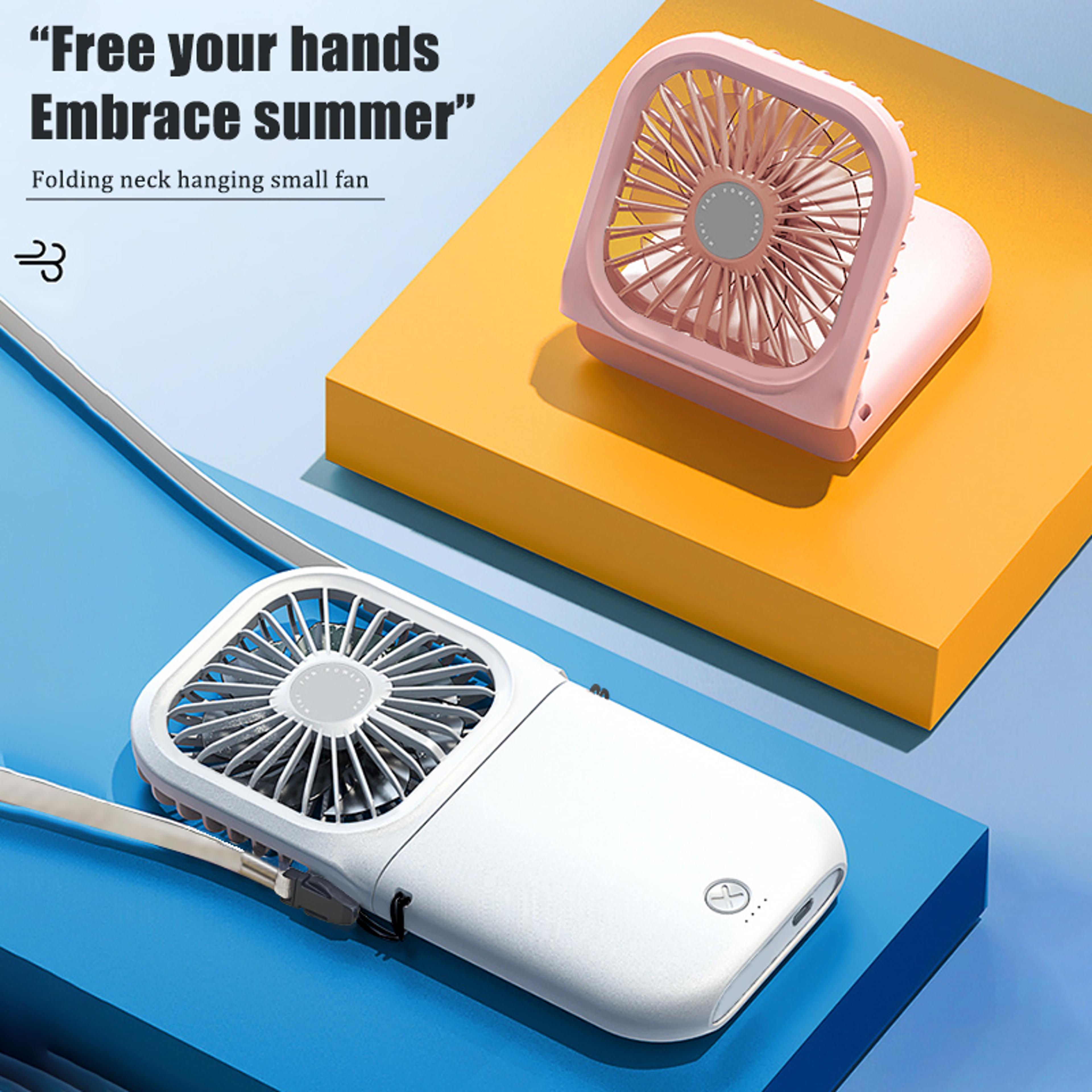 Mini Folding Portable Fan USB Rechargeable Handheld Neck And Desktop Fan 4