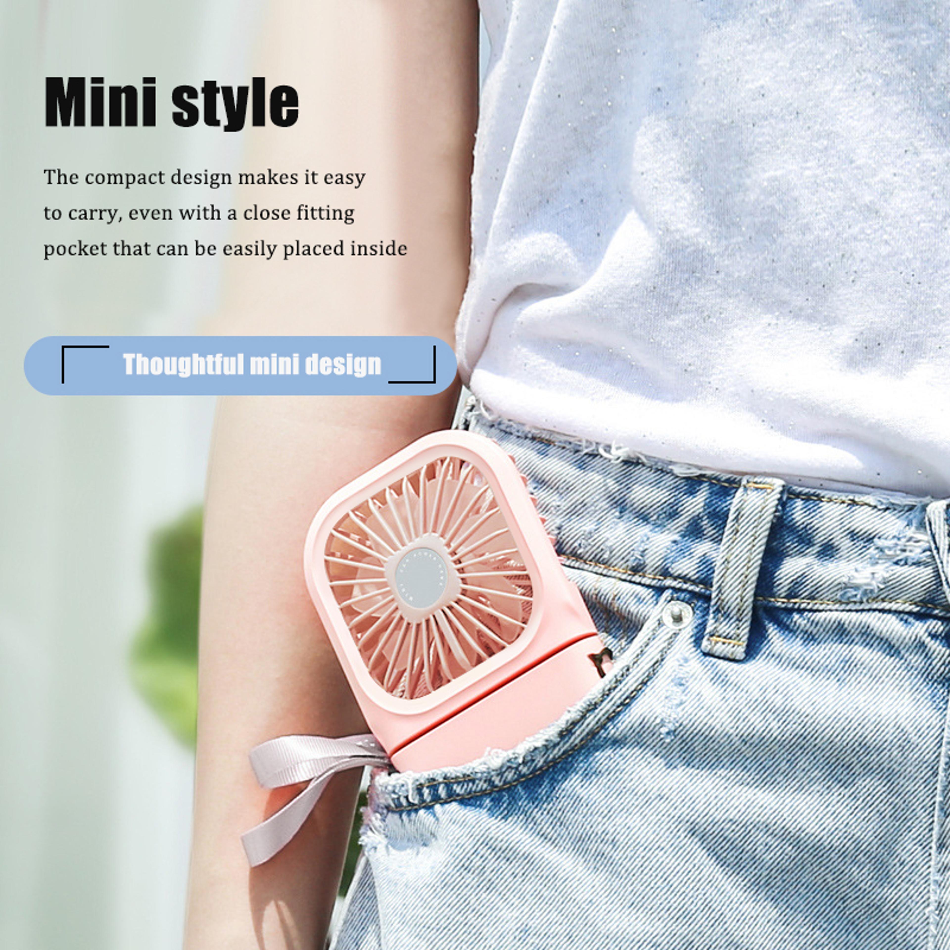 Mini Folding Portable Fan USB Rechargeable Handheld Neck And Desktop Fan 8