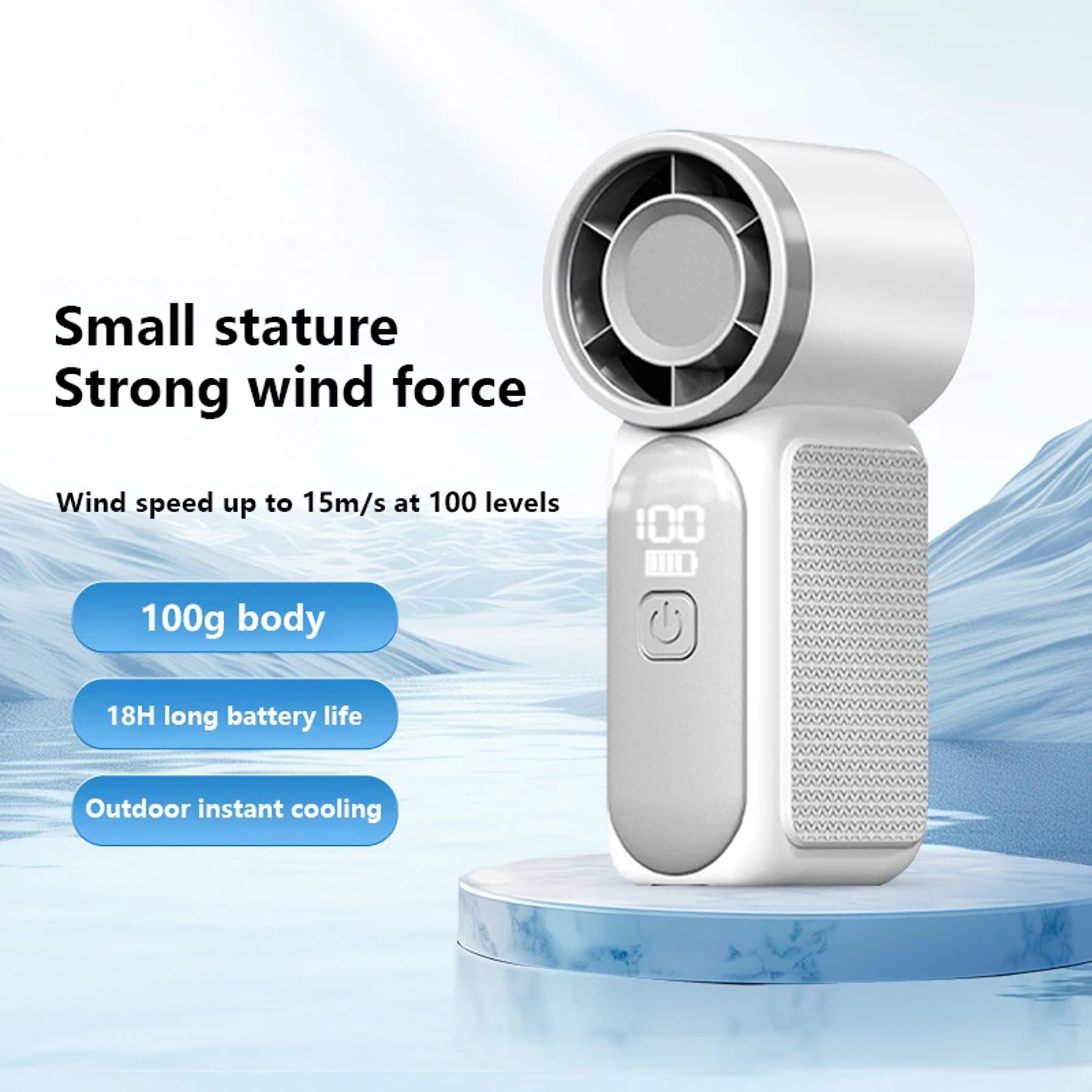 Speed Handheld Mini Fan Rechargeable Portable Fan With Digital Display 1