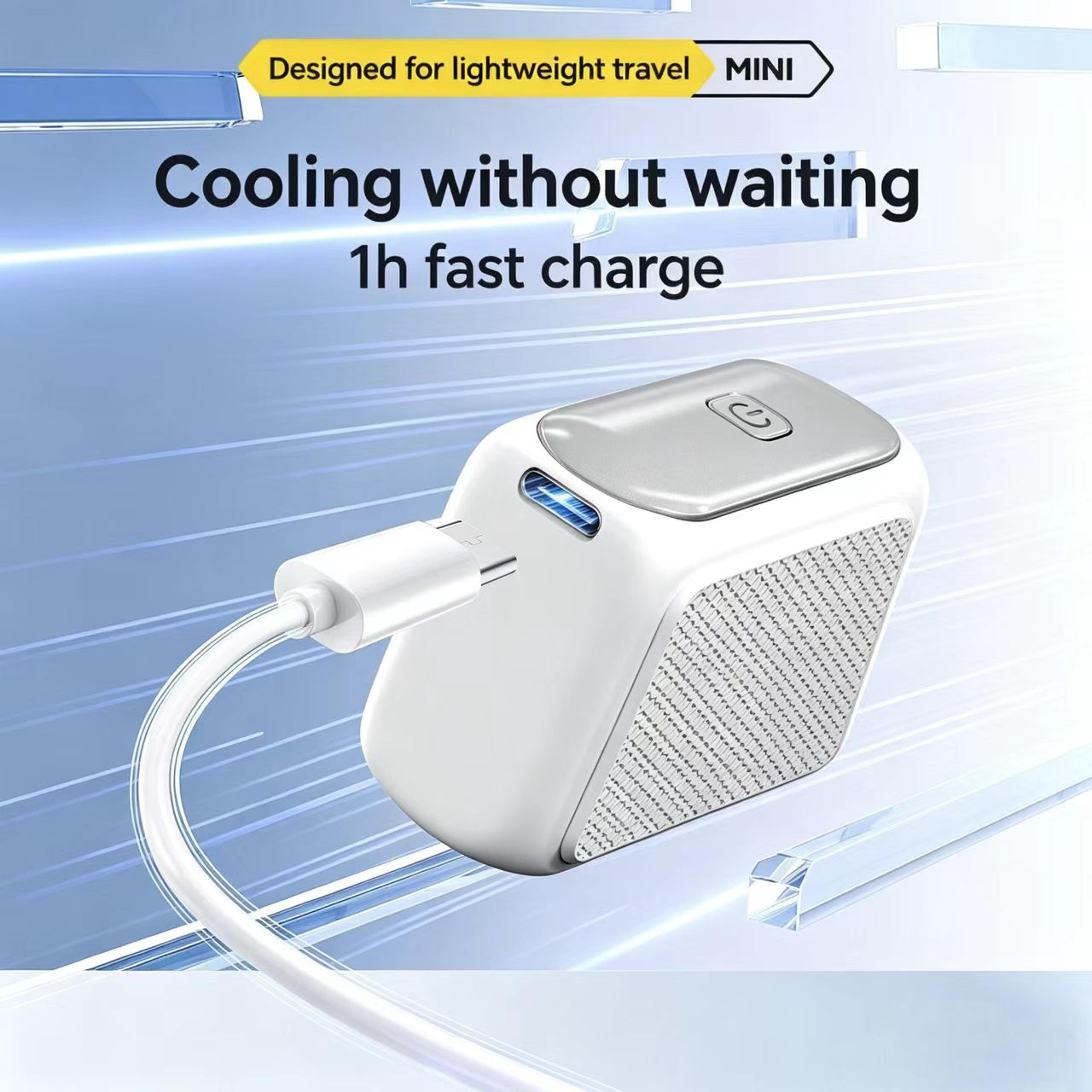 Portable Rechargeable Handheld Mini Fan Speed With Digital Display 2