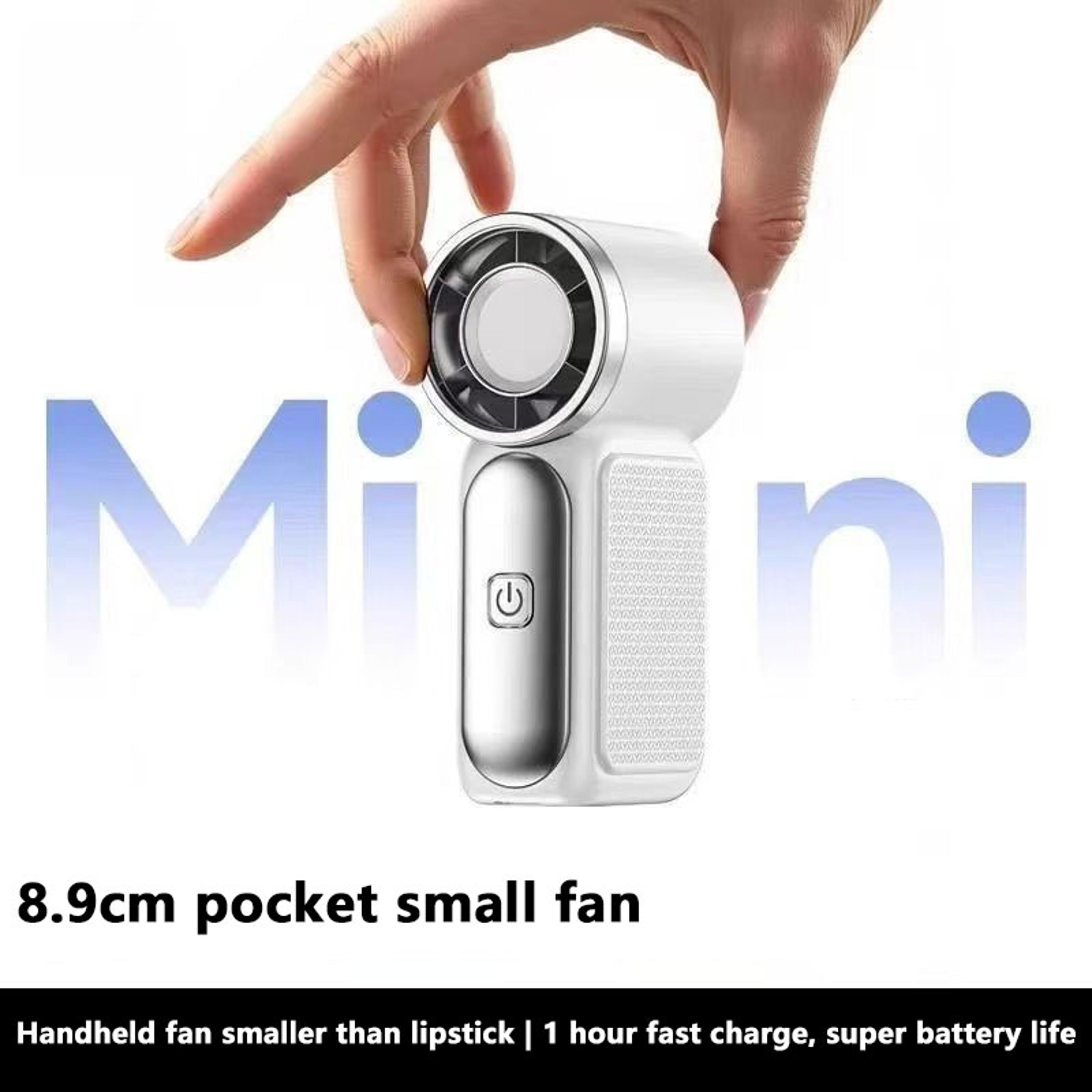 Mini Portable Handheld Fan With Digital Display And USB Rechargeable Battery 7