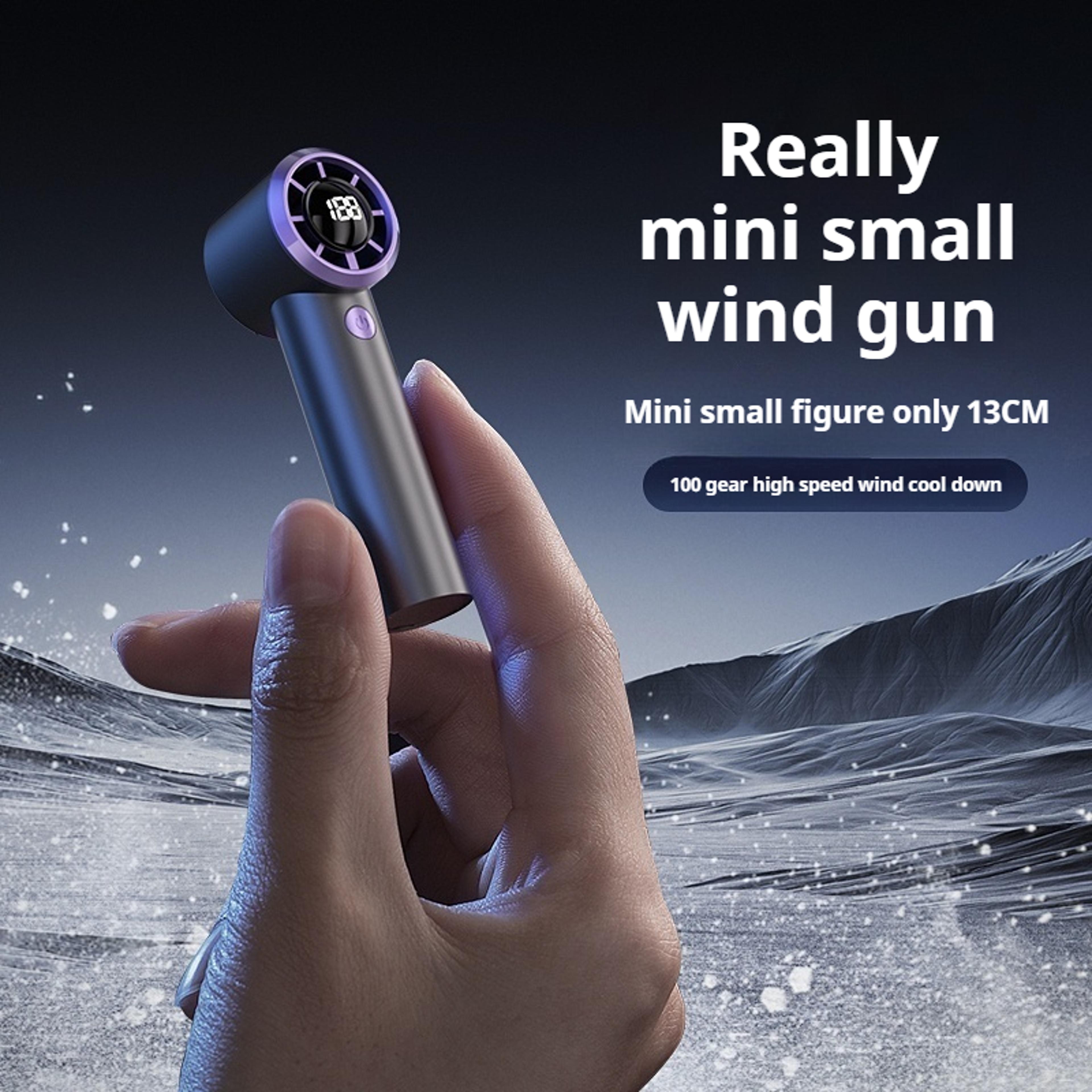 Portable Handheld Fan With Semiconductor Cooling Speed LED Display 5