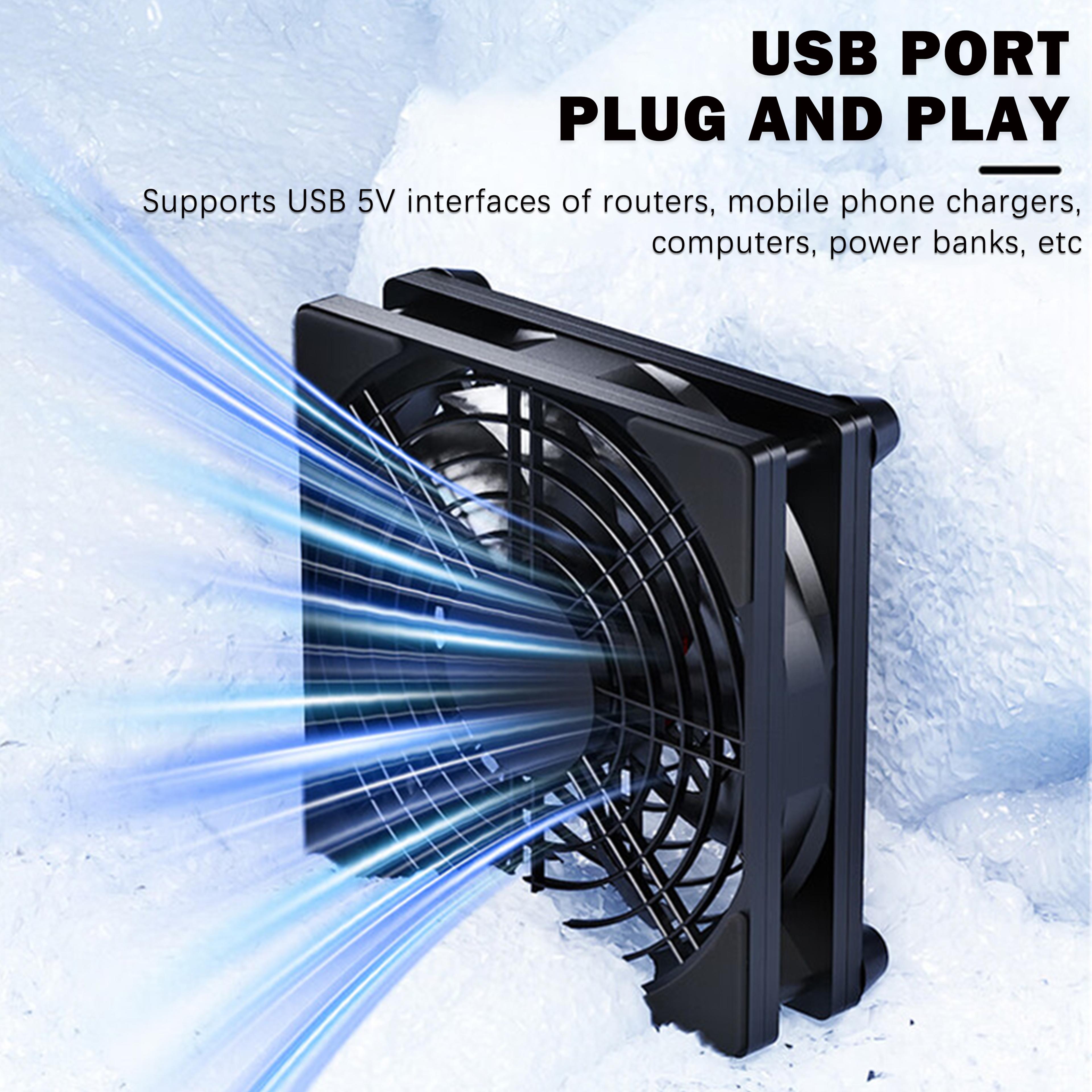 USB Cooling Fan Quiet Router And Electronics Cooler With Switch 3