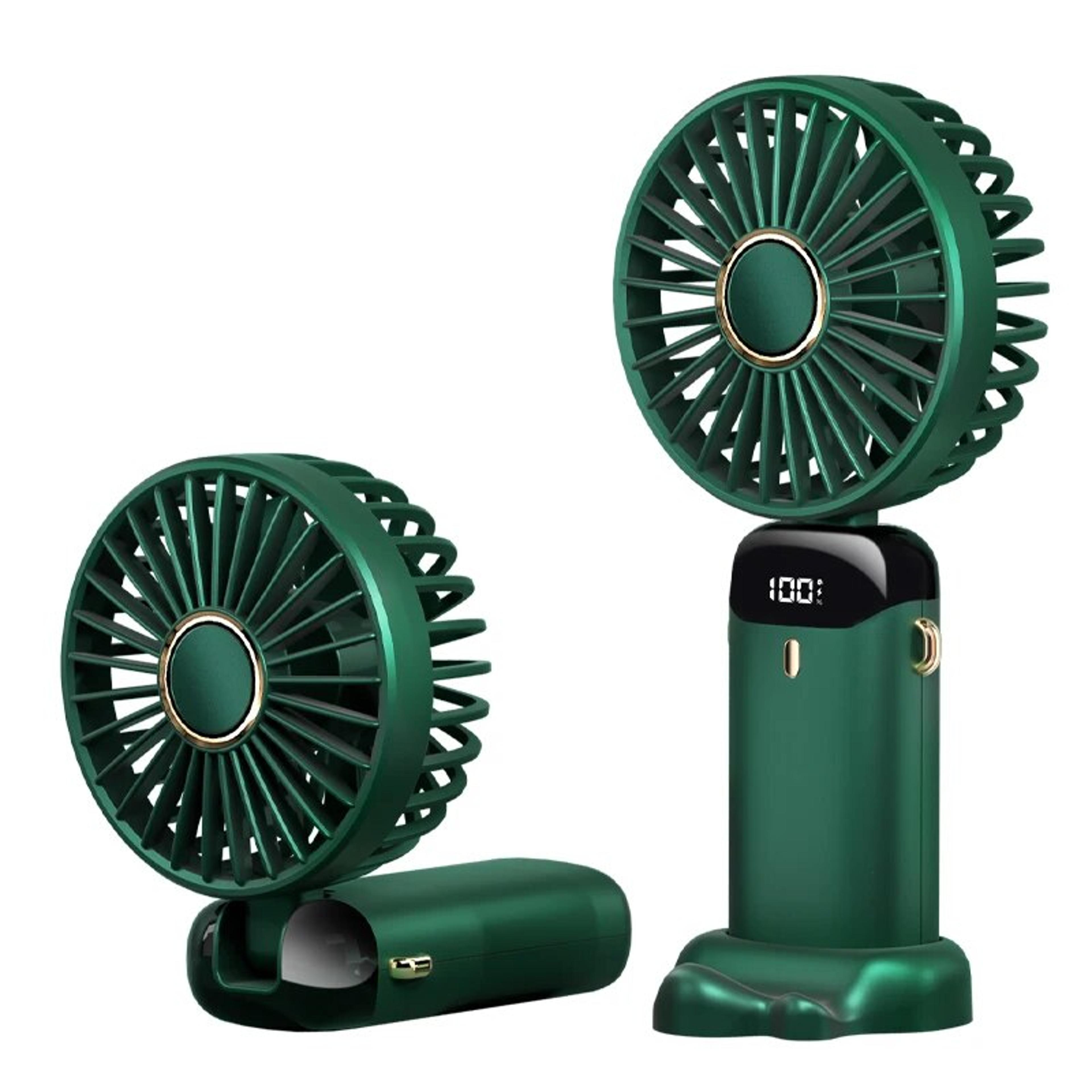 Speed Portable Mini Fan Rechargeable Foldable Neck Fan With Phone Stand 1