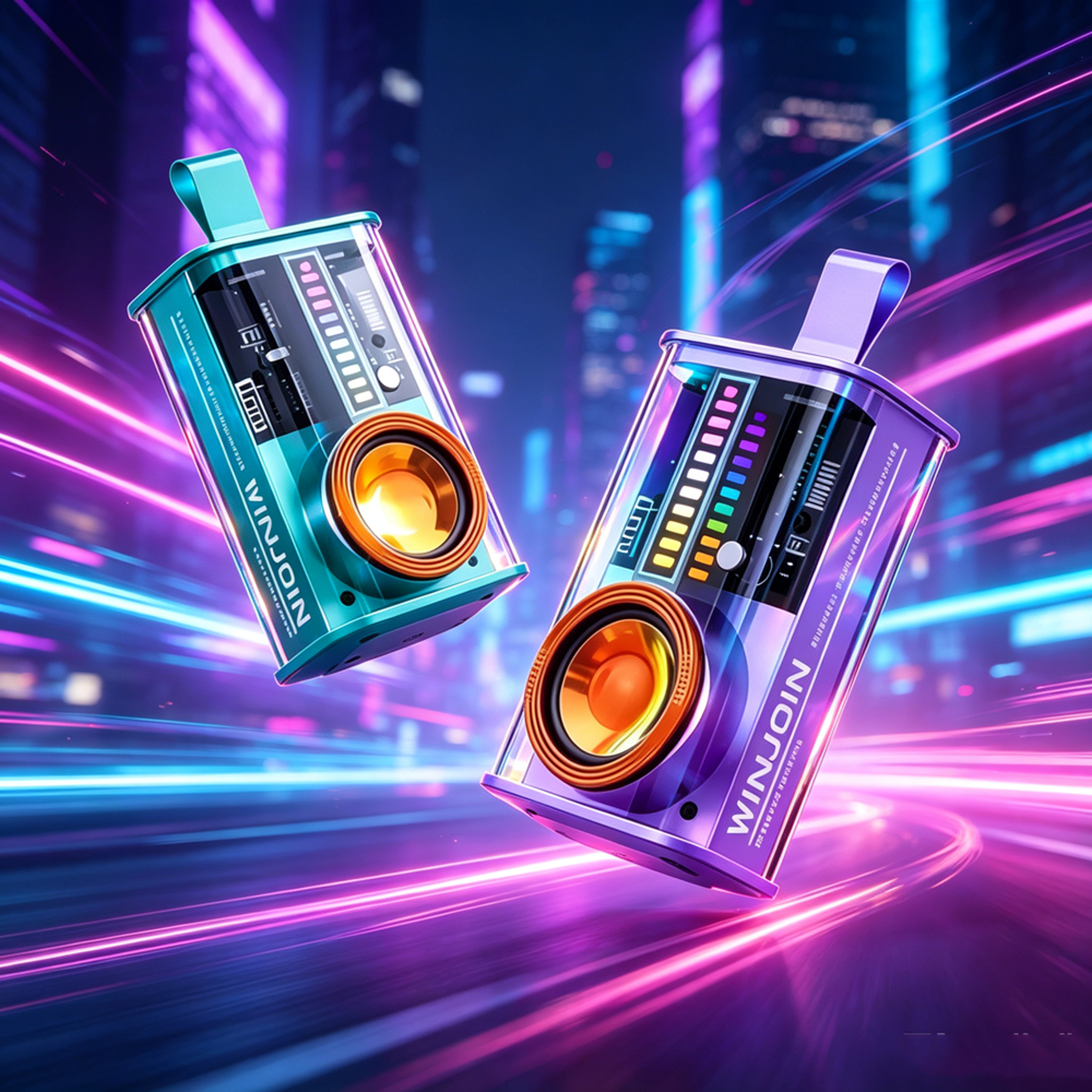 Transparent Bluetooth Speaker With TWS Stereo And Rhythm Lights 1