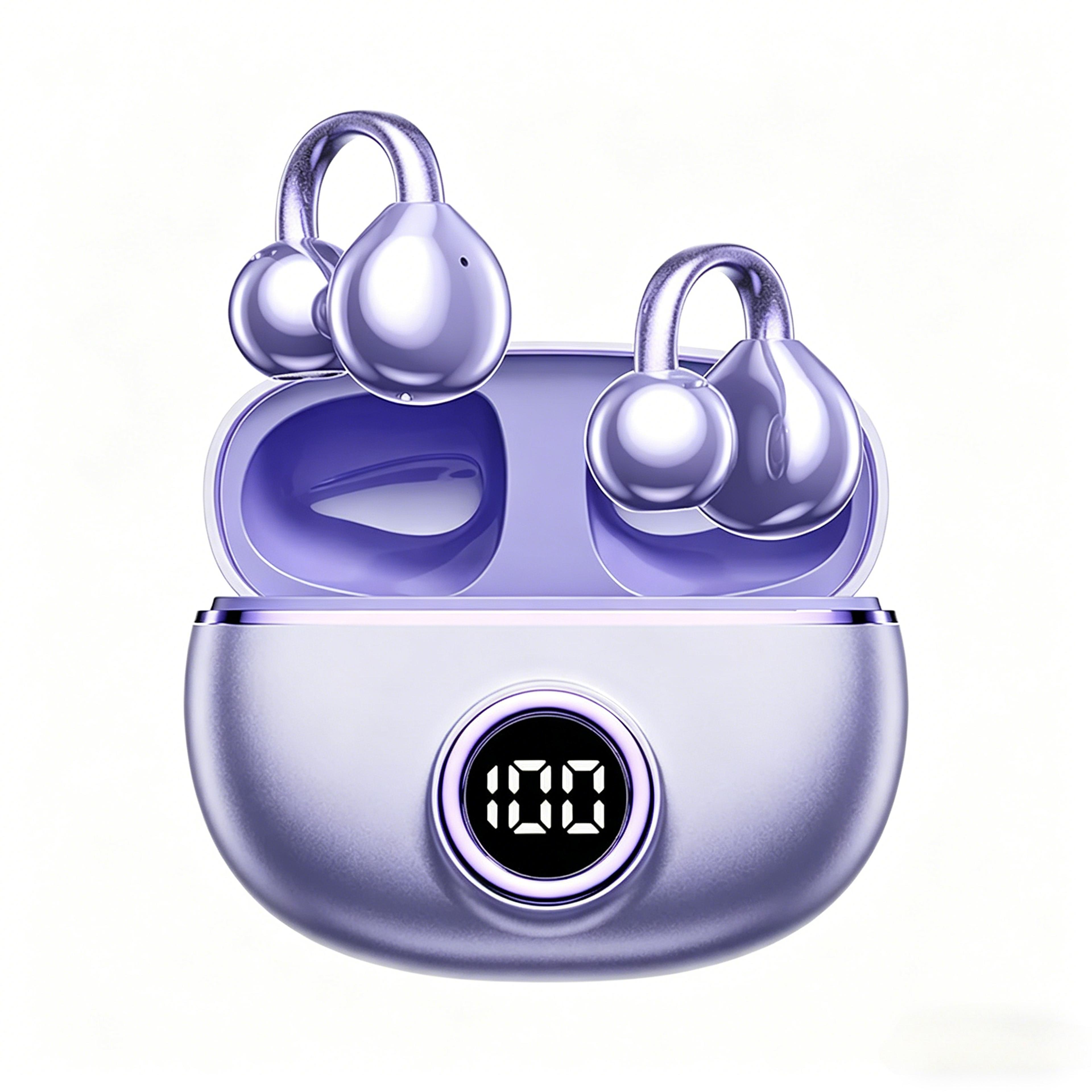 Wireless Clip On Bluetooth Headset With Microphone And Noise Cancelling Audio 7