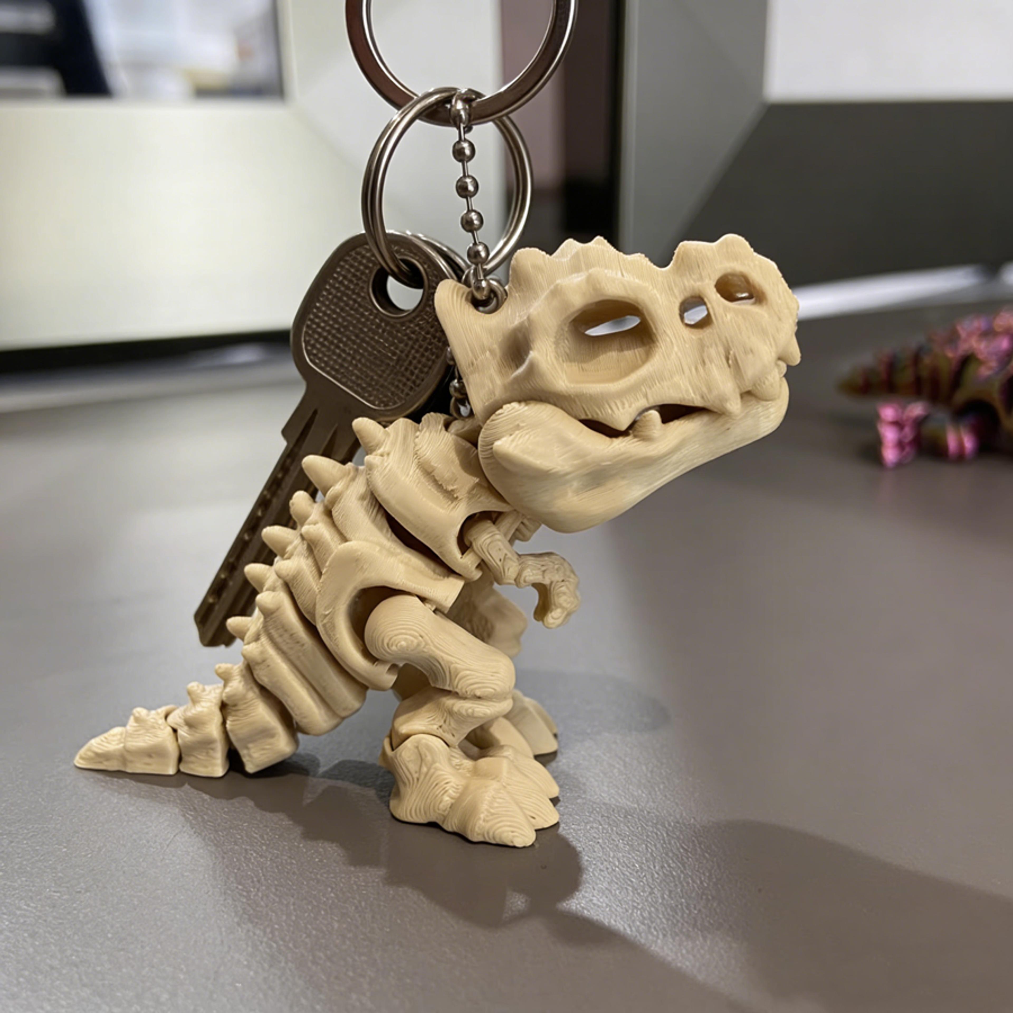Printed T Rex Skeleton Articulated Dinosaur Fidget Toy And Desk Decor 2