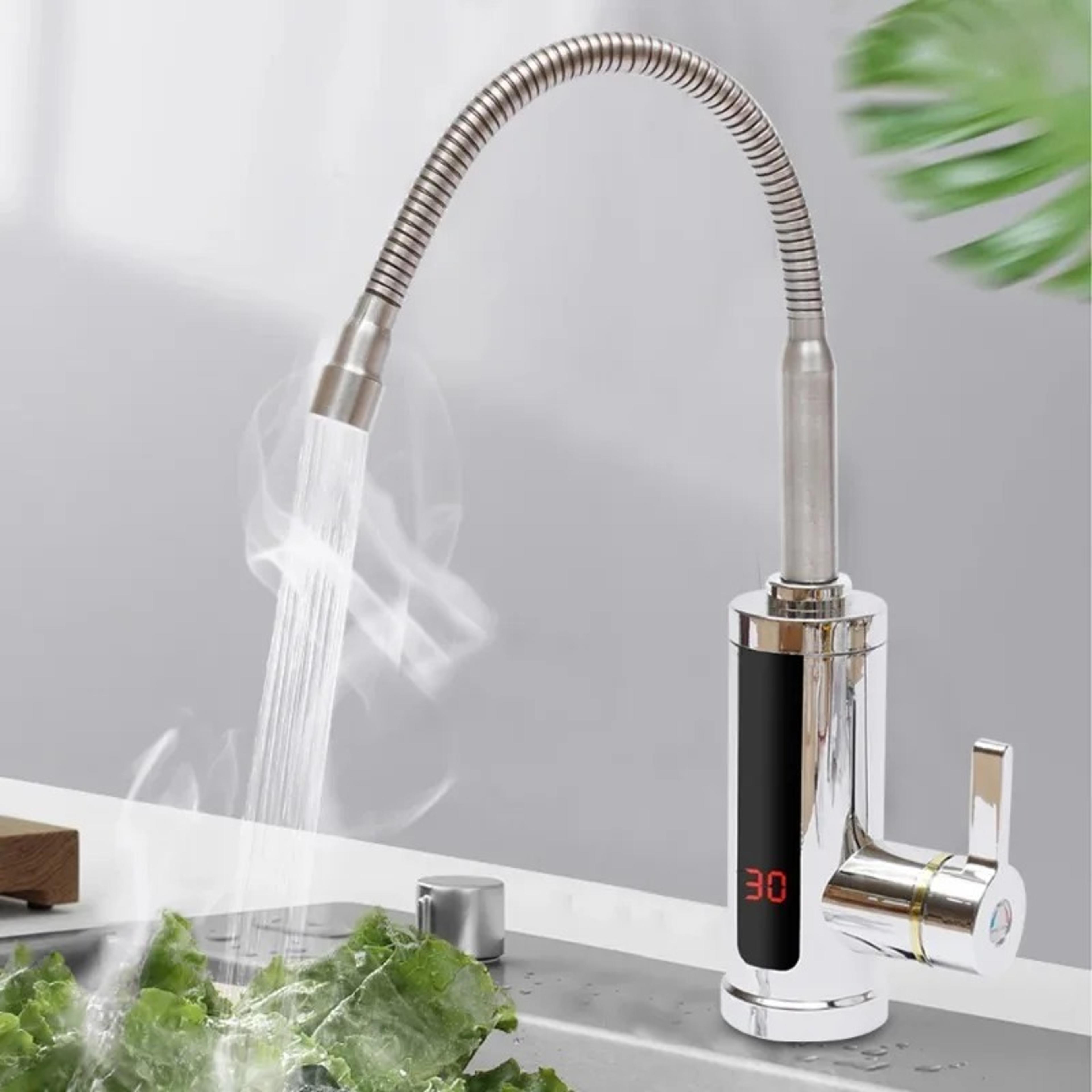 Instant Electric Faucet Heater With LCD Display And Rotating Hot Water Tap 1