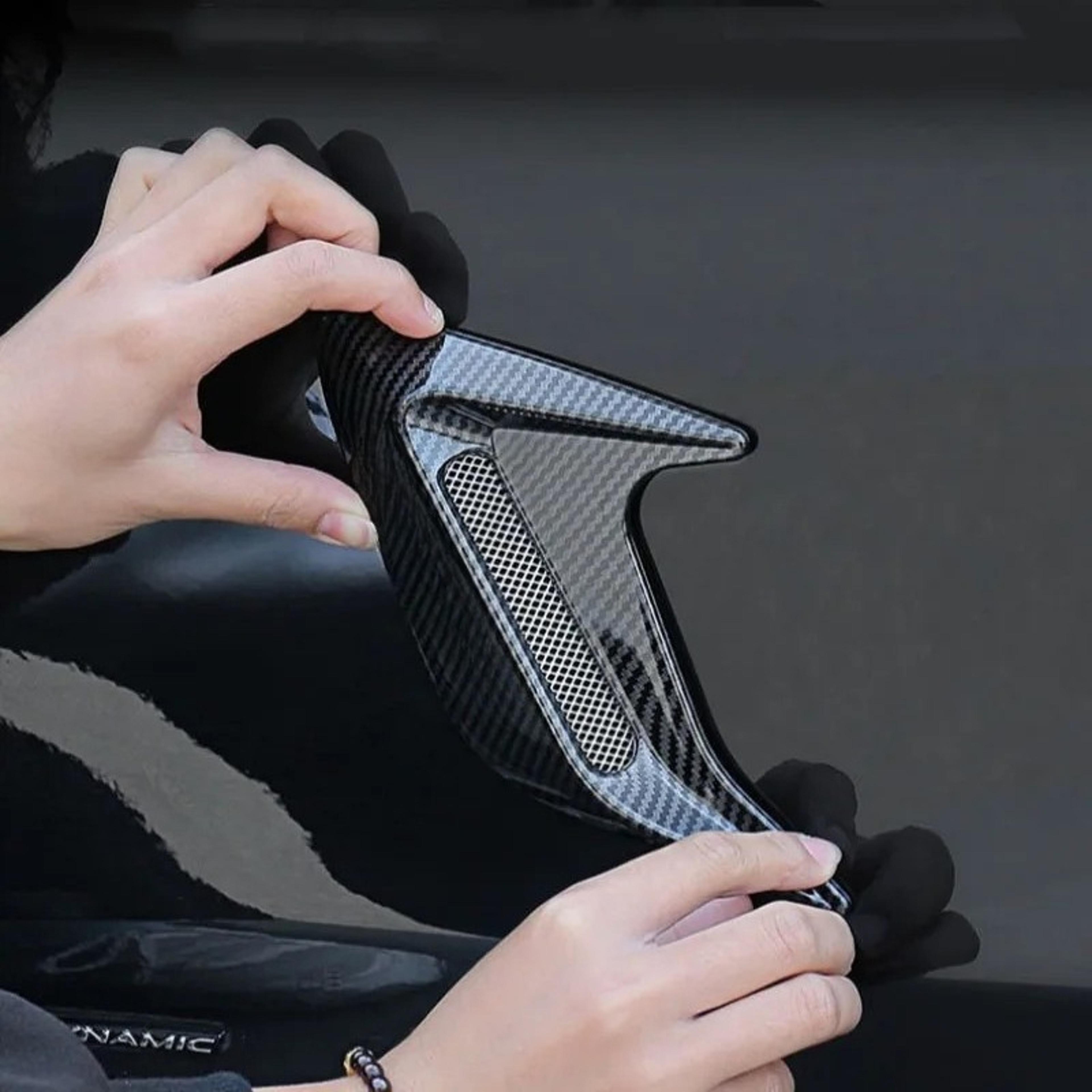 Universal Carbon Fiber Style Shark Gill Fender Vent Trim For Car Exterior Styling 1