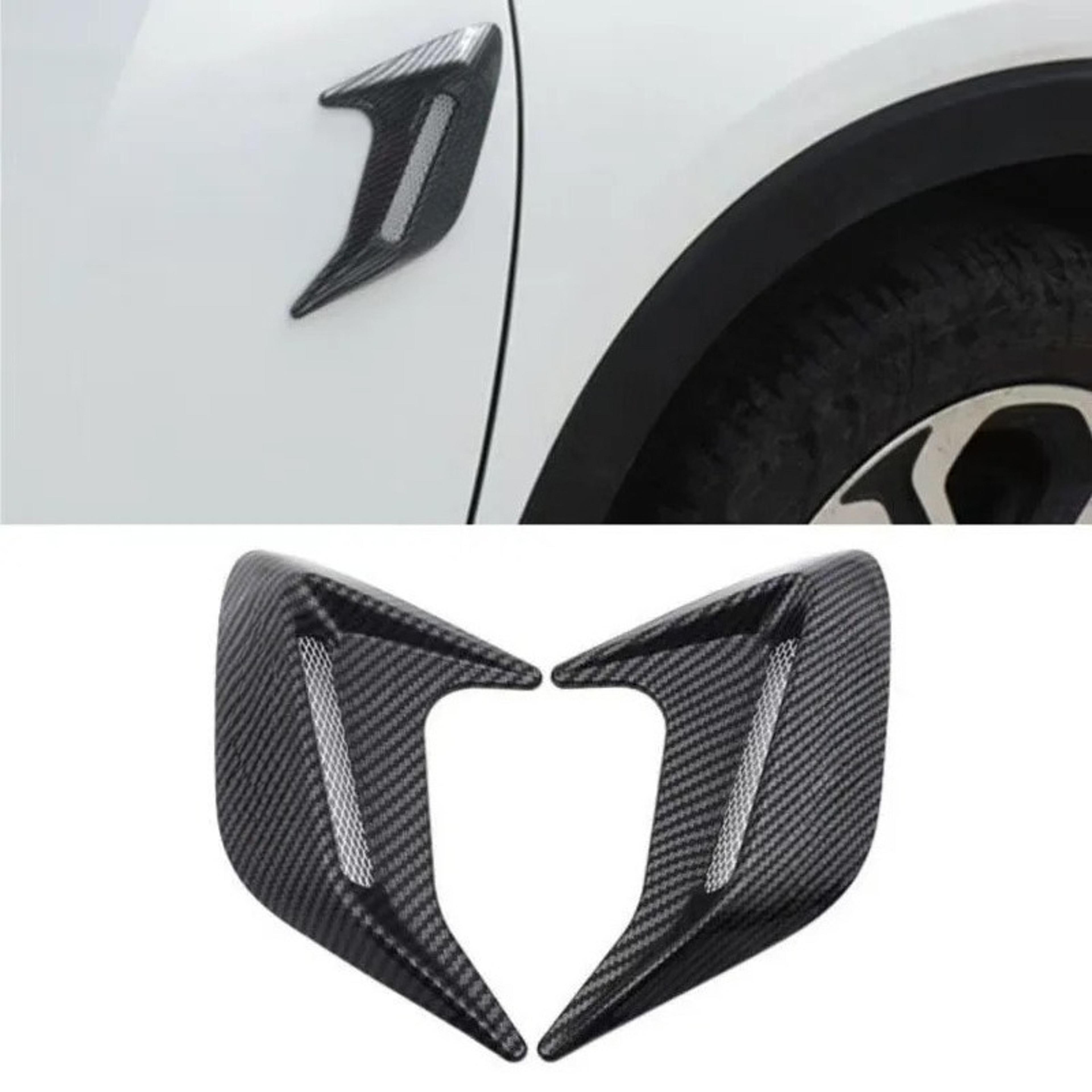 Universal Carbon Fiber Style Shark Gill Fender Vent Trim For Car Exterior Styling 4