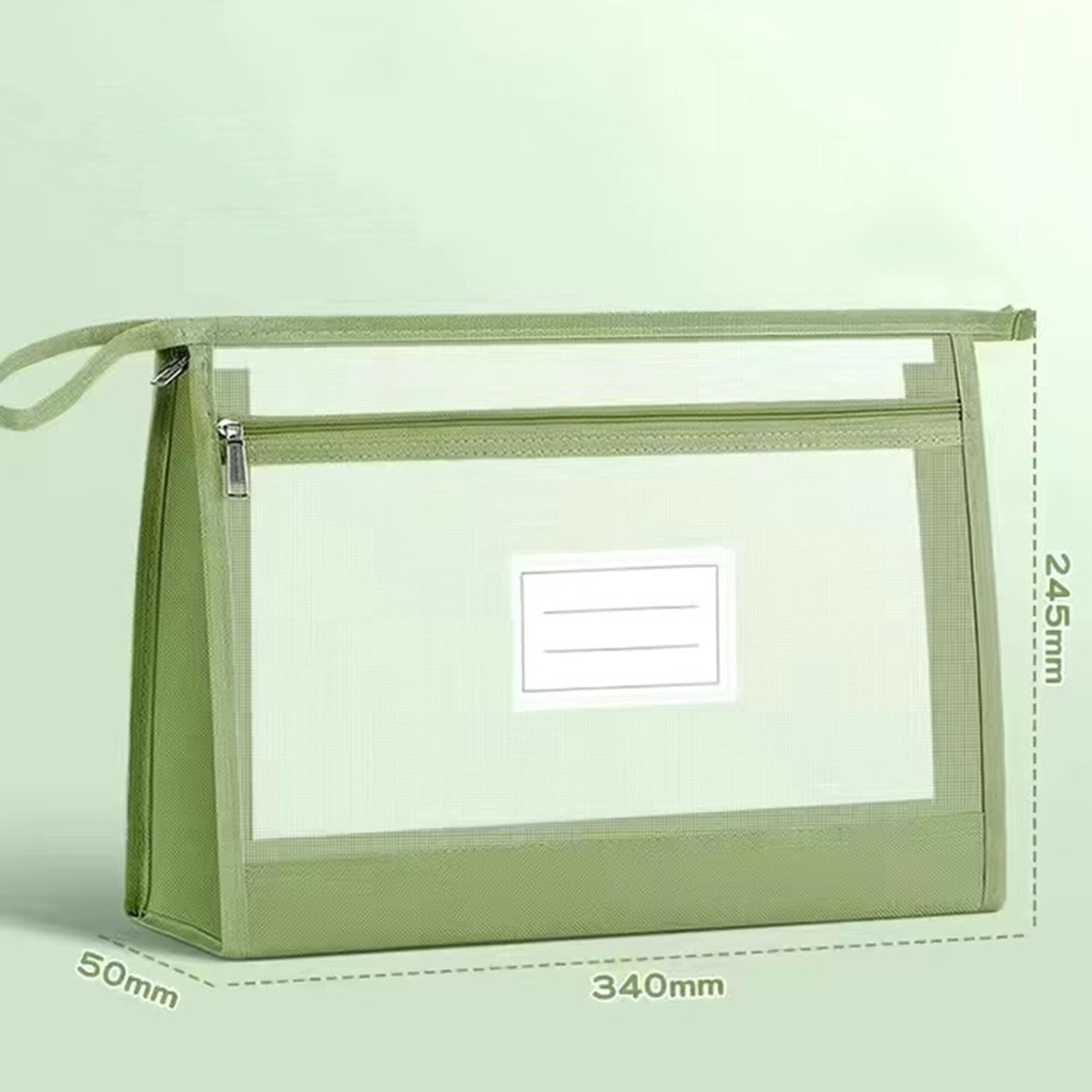 ClearCarry Transparent Mesh Document Bag Double Zipper File Organizer 8