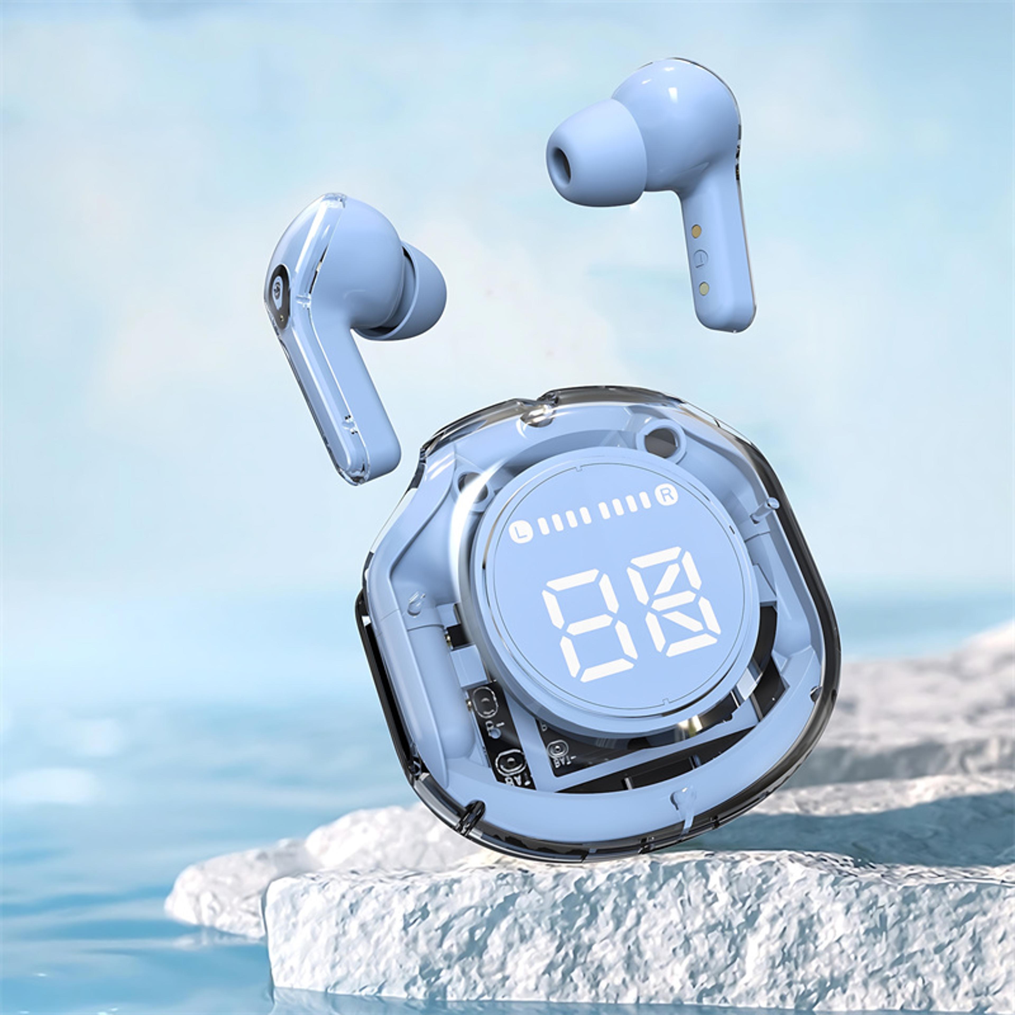 Pro Wireless Earbuds With LED Display And Transparent Charging Case 1