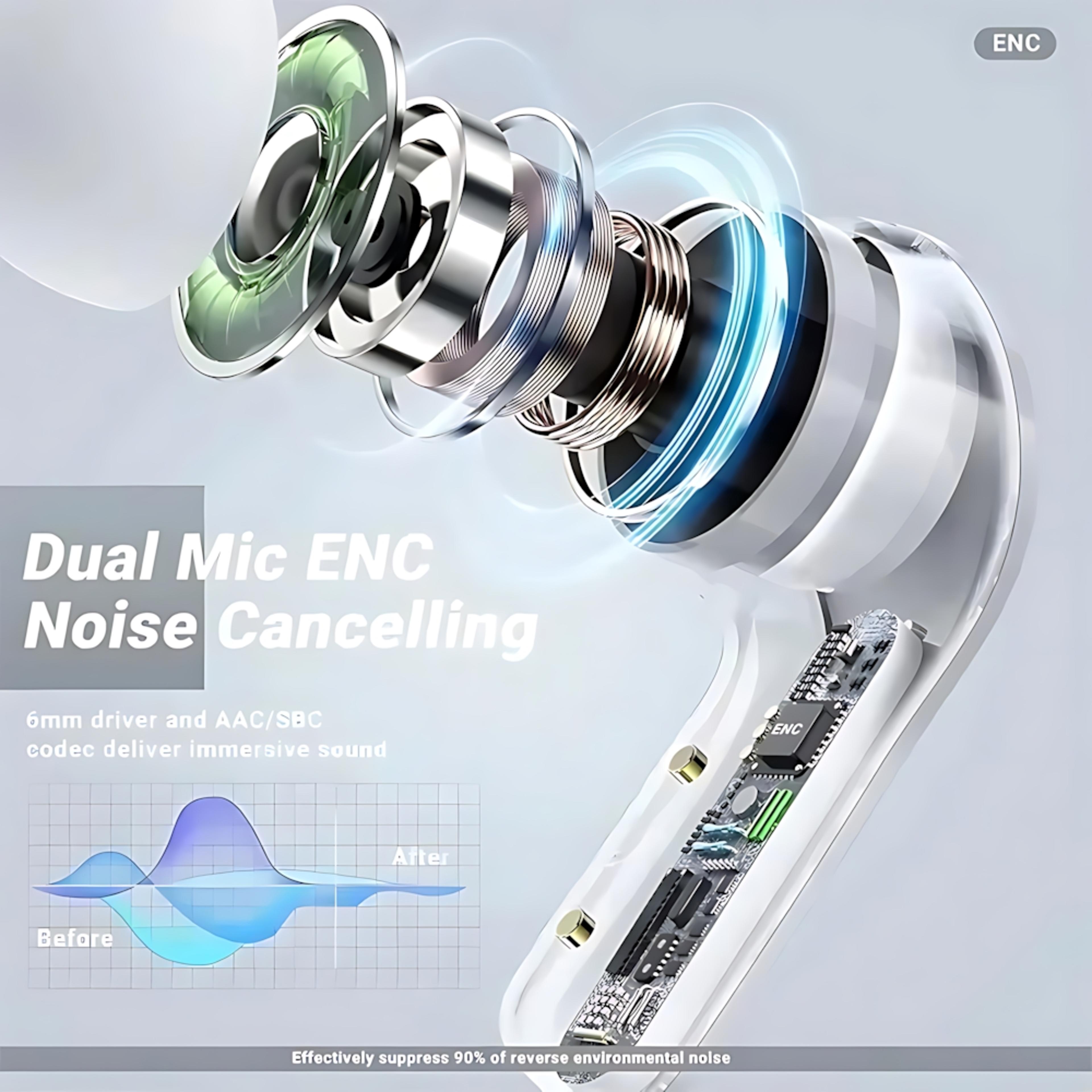 Air Transparent Earbuds With LED Display Bluetooth Wireless Stereo Earphones 6