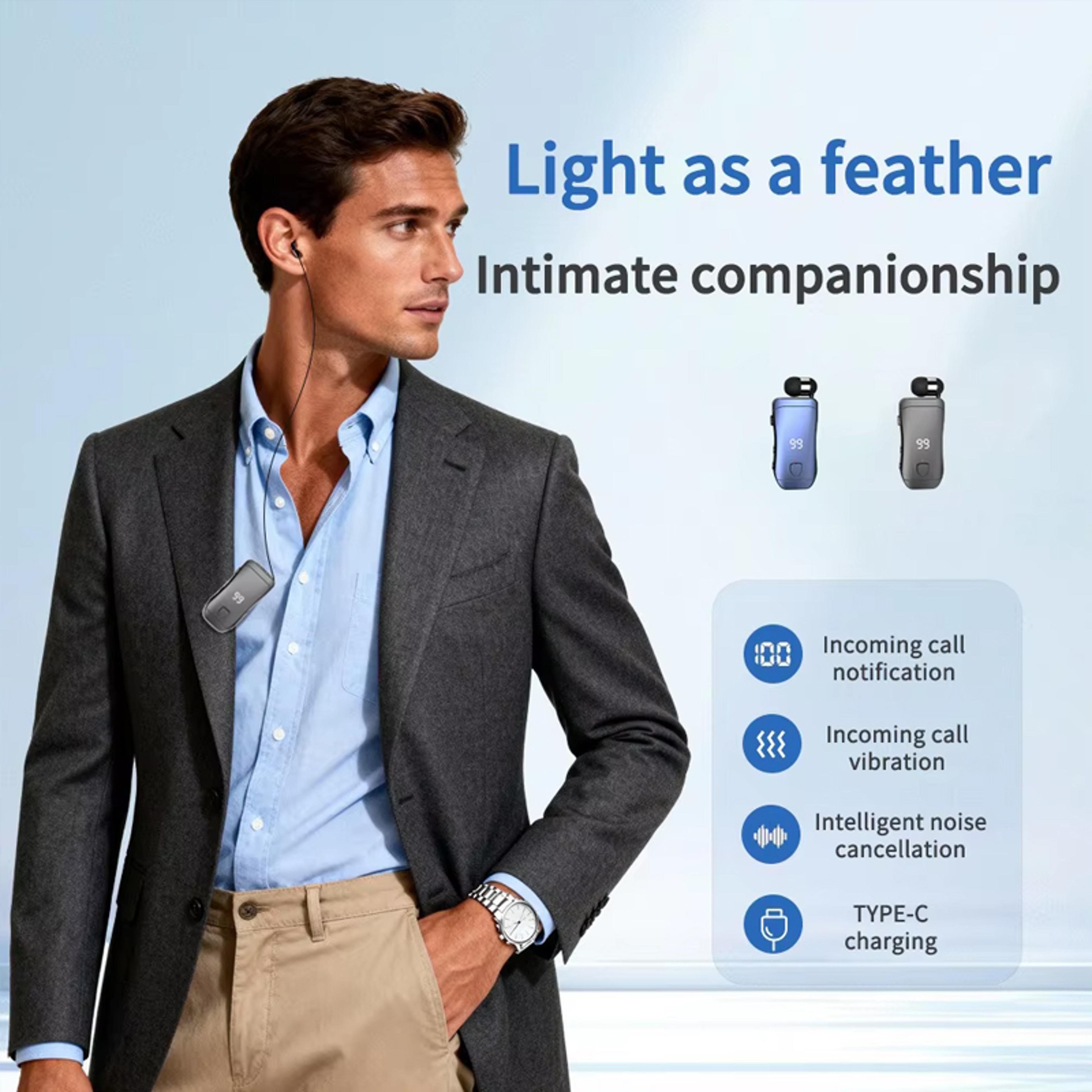 Bluetooth Wireless Business Headset Noise Cancelling Earpiece With Hour Battery 4
