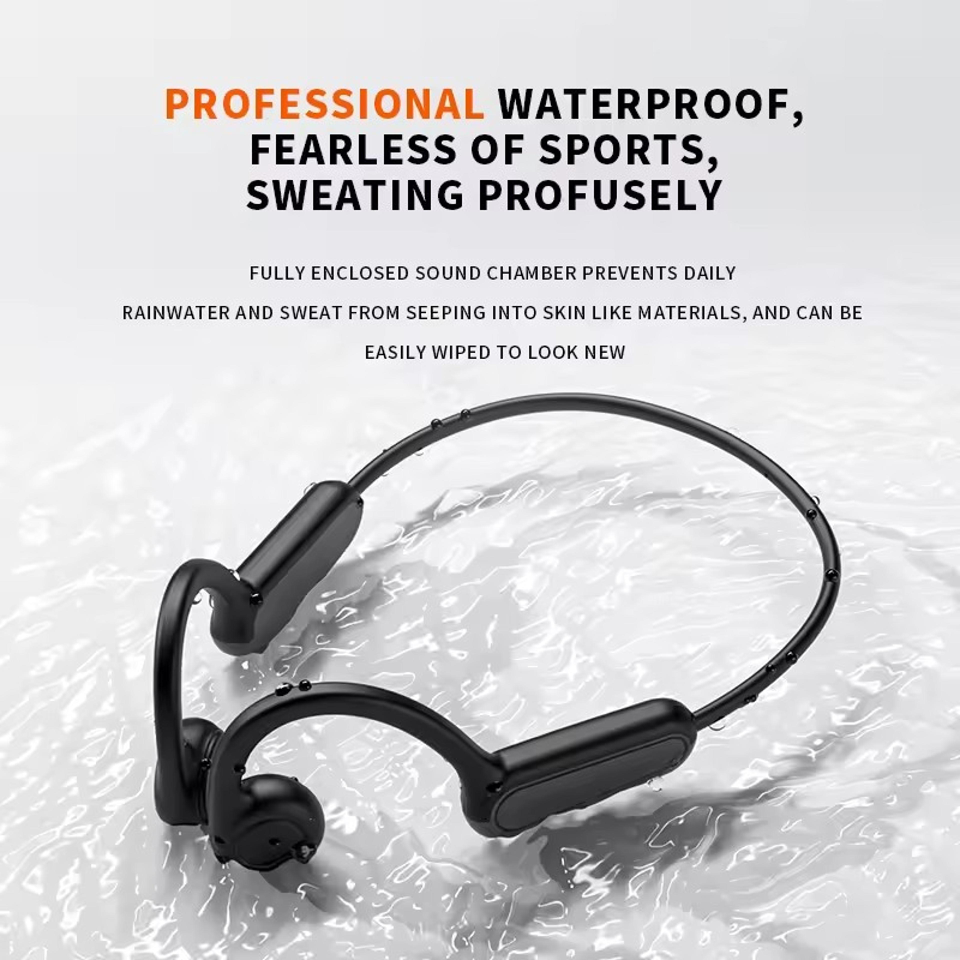 Real Bone Conduction Headphones Open Ear Wireless Sports Headset With Mic For Running 2