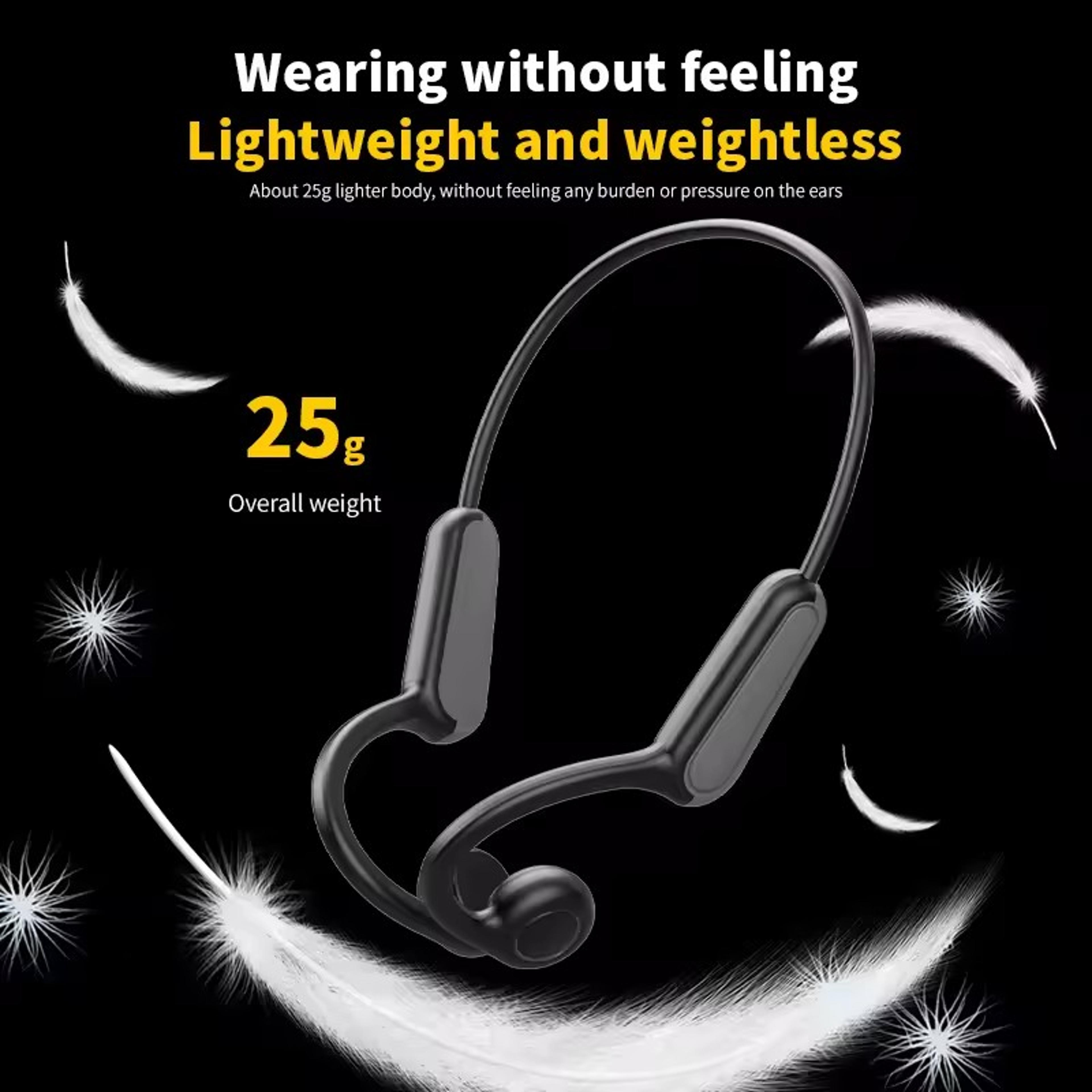 Real Bone Conduction Headphones Open Ear Wireless Sports Headset With Mic For Running 4