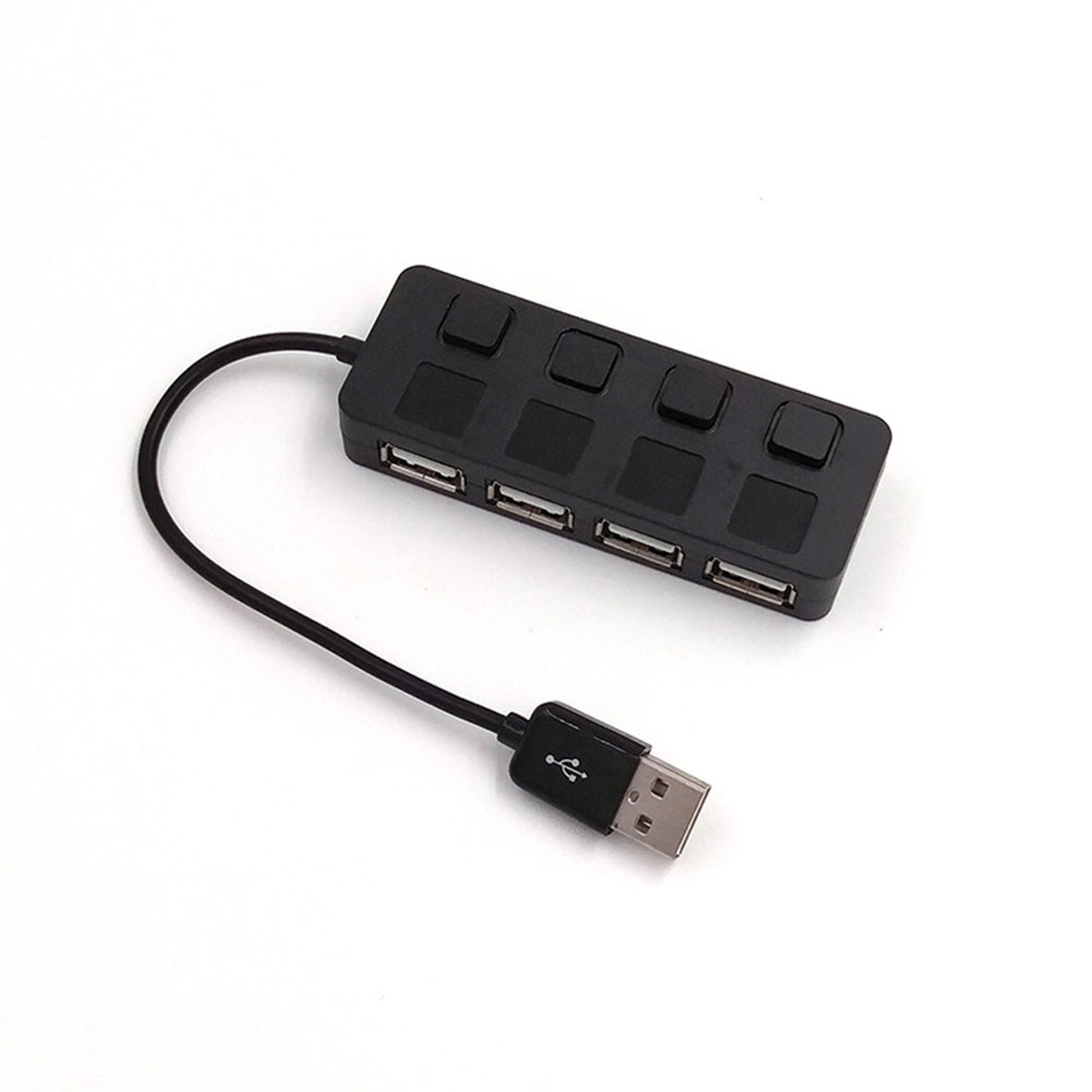 USB Hub With Individual Switches USB Splitter For PC Laptop 6