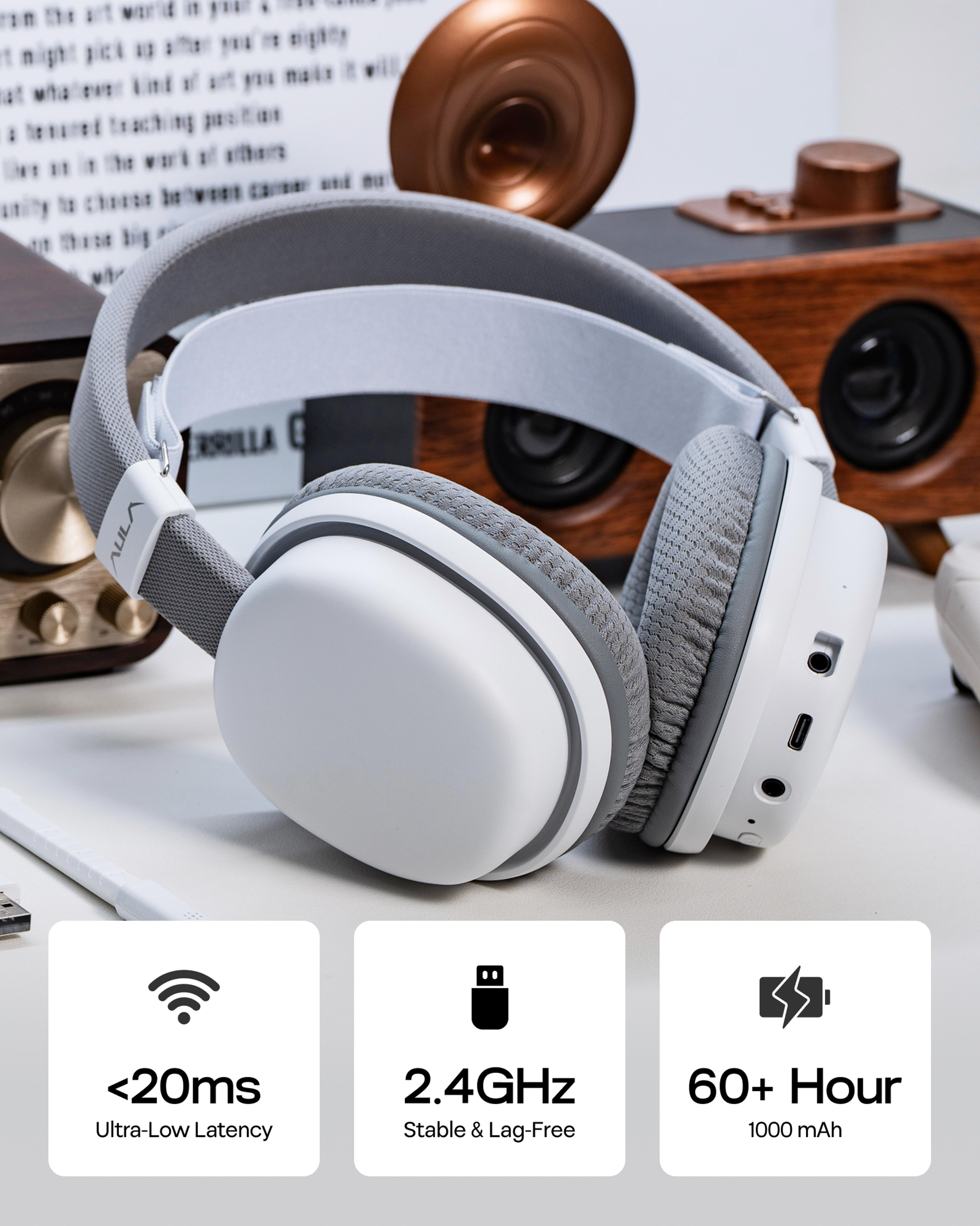 TriMode RGB Wireless Gaming Headset With Detachable Mic For PC Switch 5