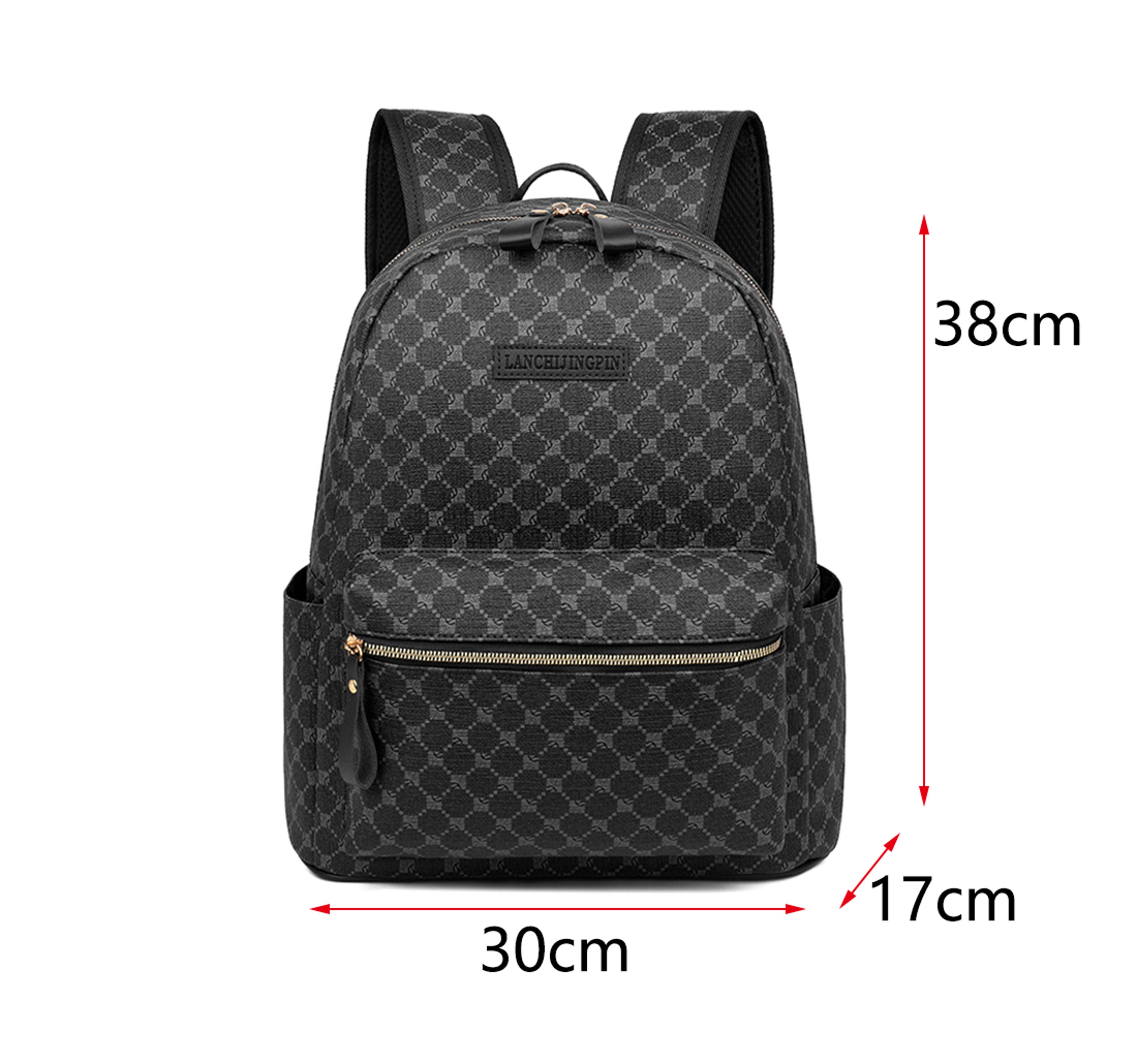 Vintage Mens PU Leather Laptop Backpack Waterproof Large Capacity Work Travel Bag 5