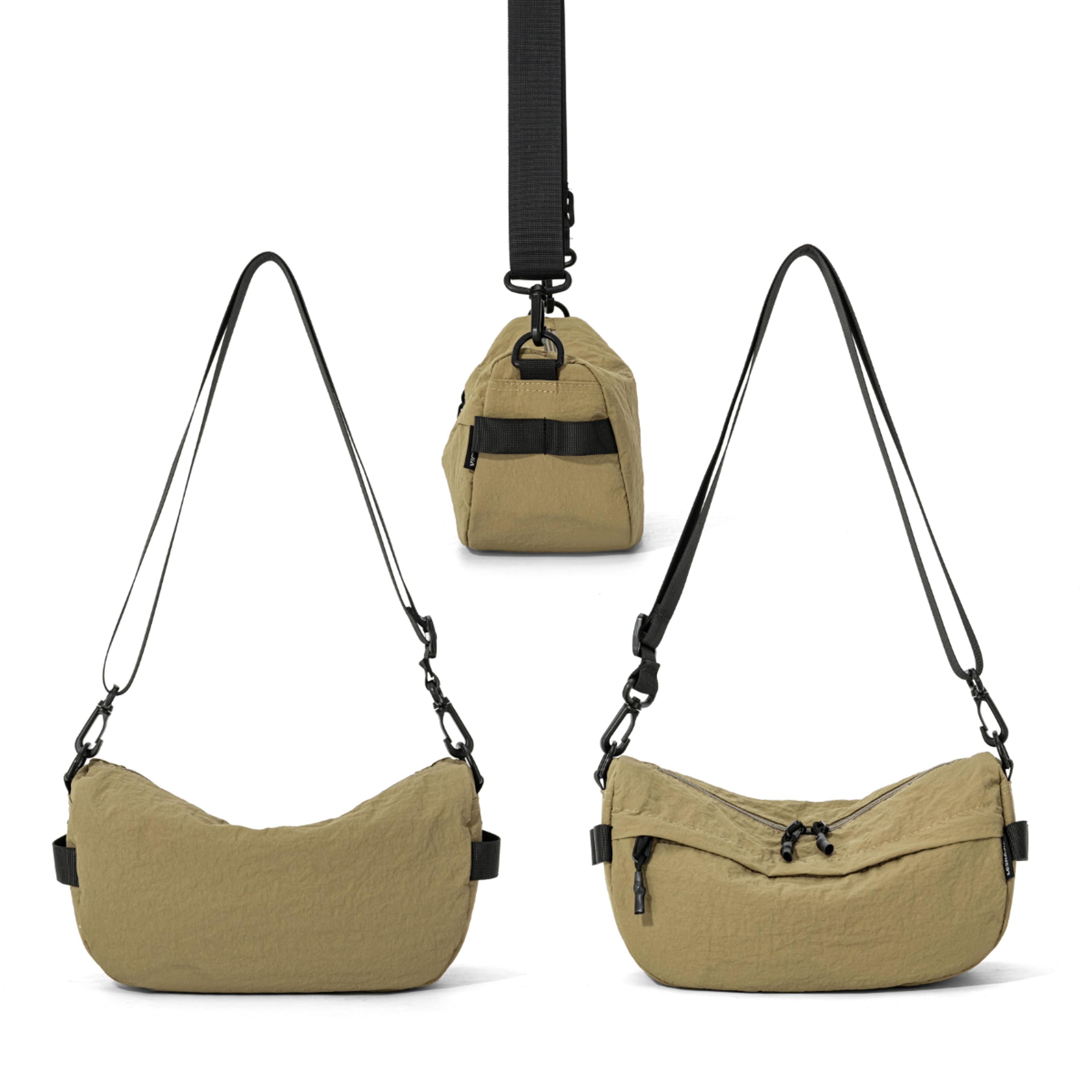 Waterproof Nylon Crossbody Bag Lightweight Multi Pocket Phone Bag For Travel And Hiking 1
