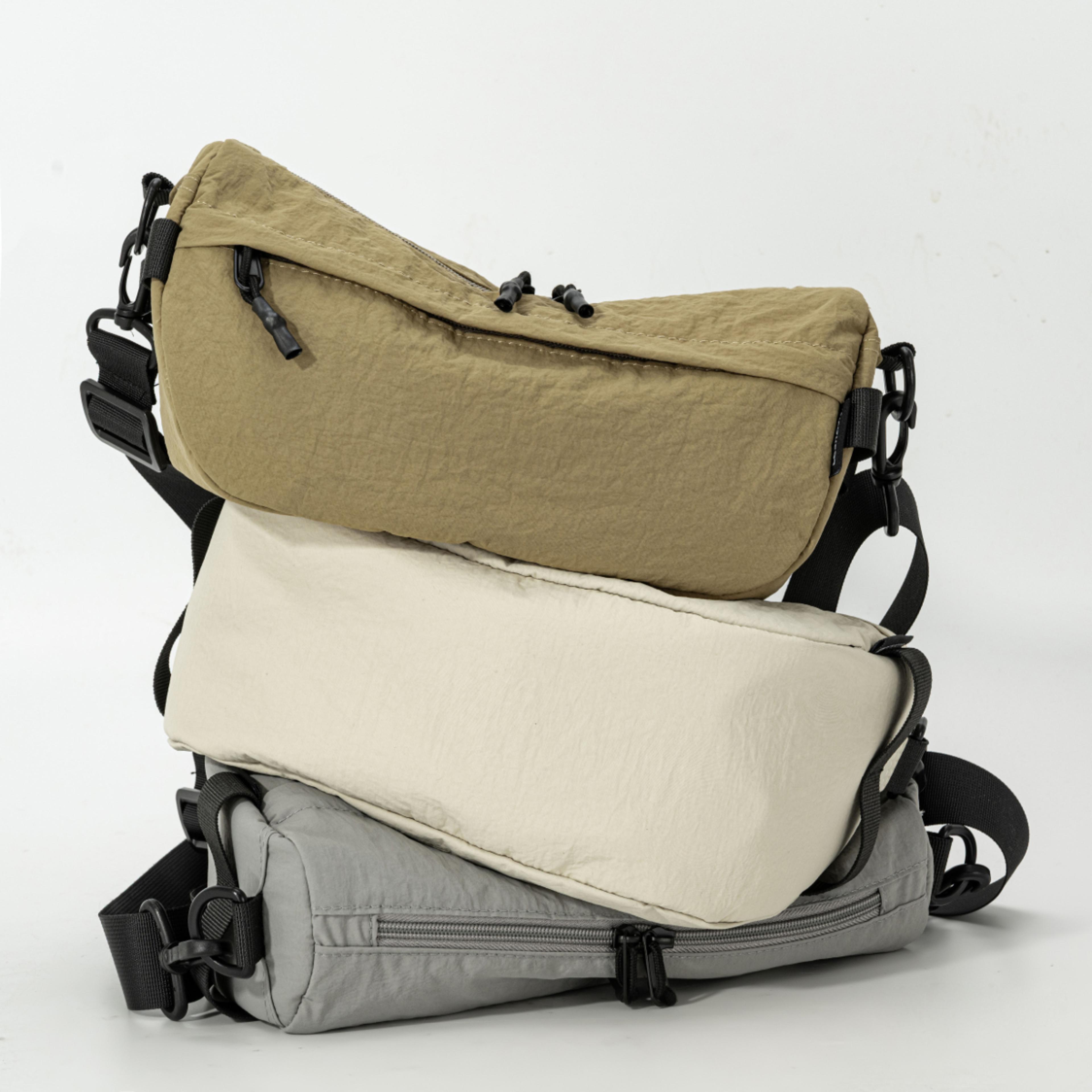 Waterproof Nylon Crossbody Bag Lightweight Multi Pocket Phone Bag For Travel And Hiking 4